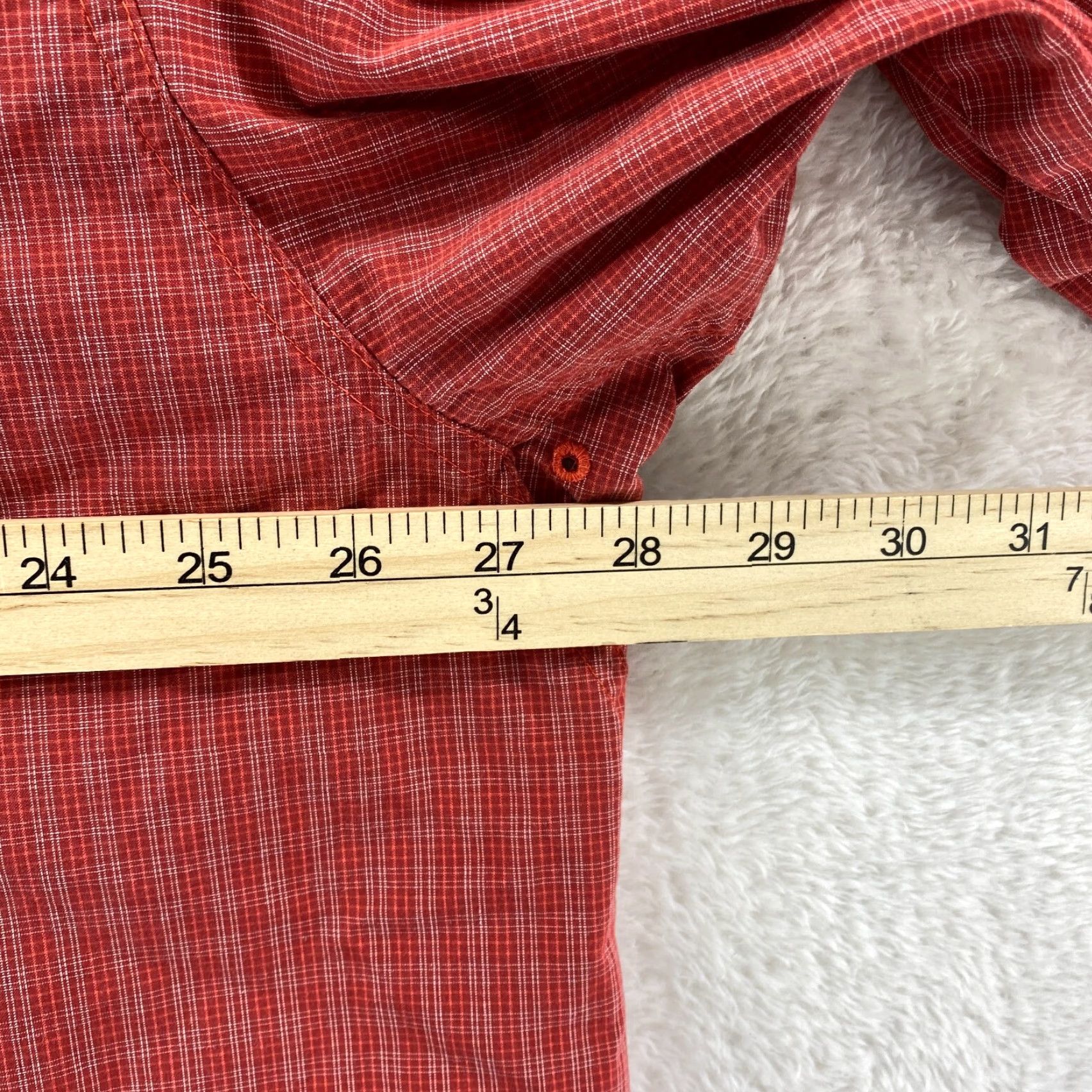 Ariat Ariat Pro Series Mens XXL Red Button Up Long Sleeve Plaid Cowboy Western Shirt Size US XXL / EU 58 / 5 - 7 Thumbnail