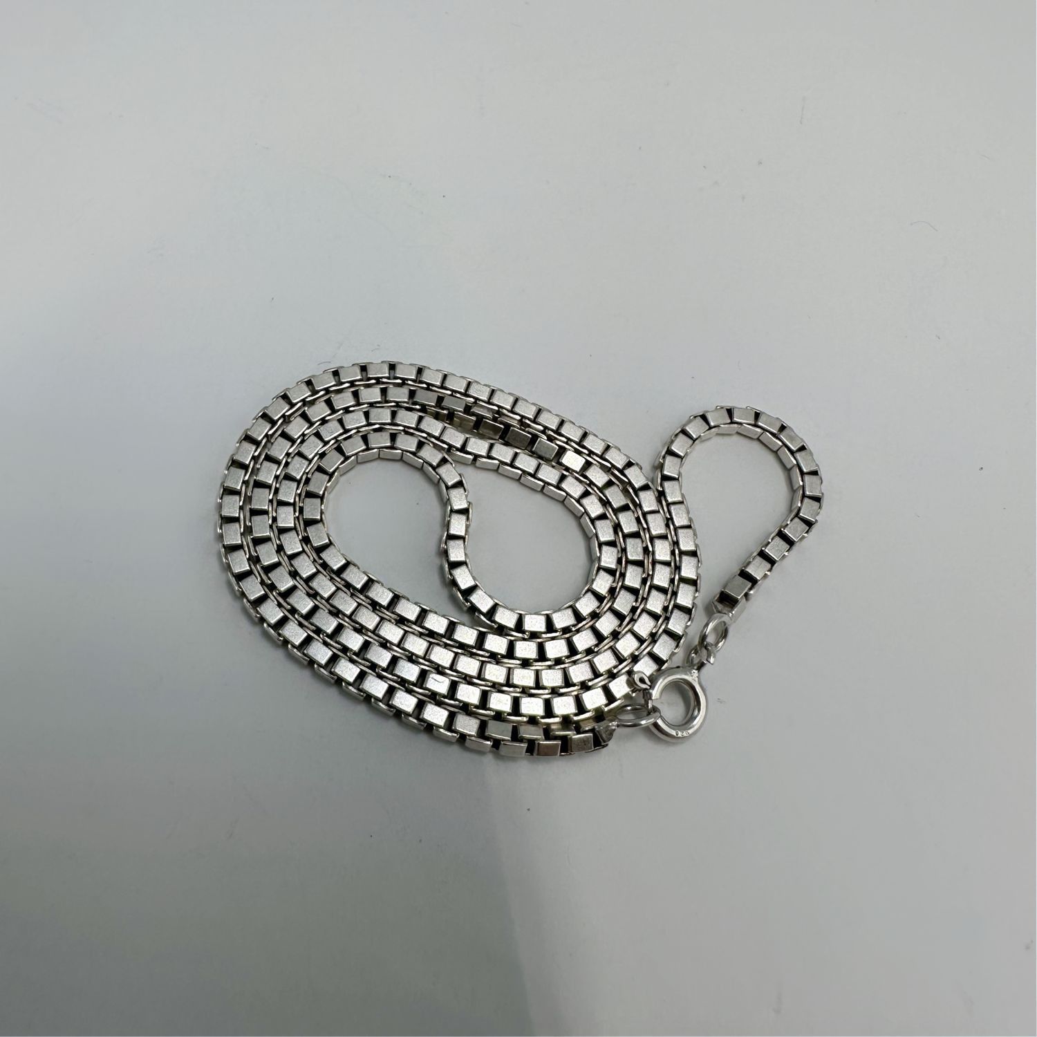 Sterling Silver Vintage 925 Sterling Silver Box Chain Necklace Size ONE SIZE - 2 Thumbnail