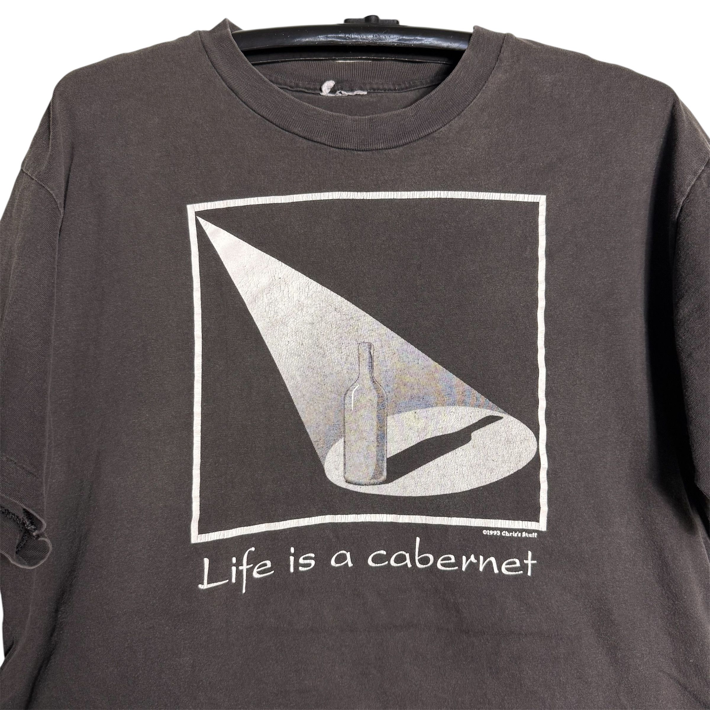 Art Comes First 🔥🔥Vtg Pop Art Chris's Stuff 'Life is a Cabernet' T-shirt Size US L / EU 52-54 / 3 - 2 Thumbnail