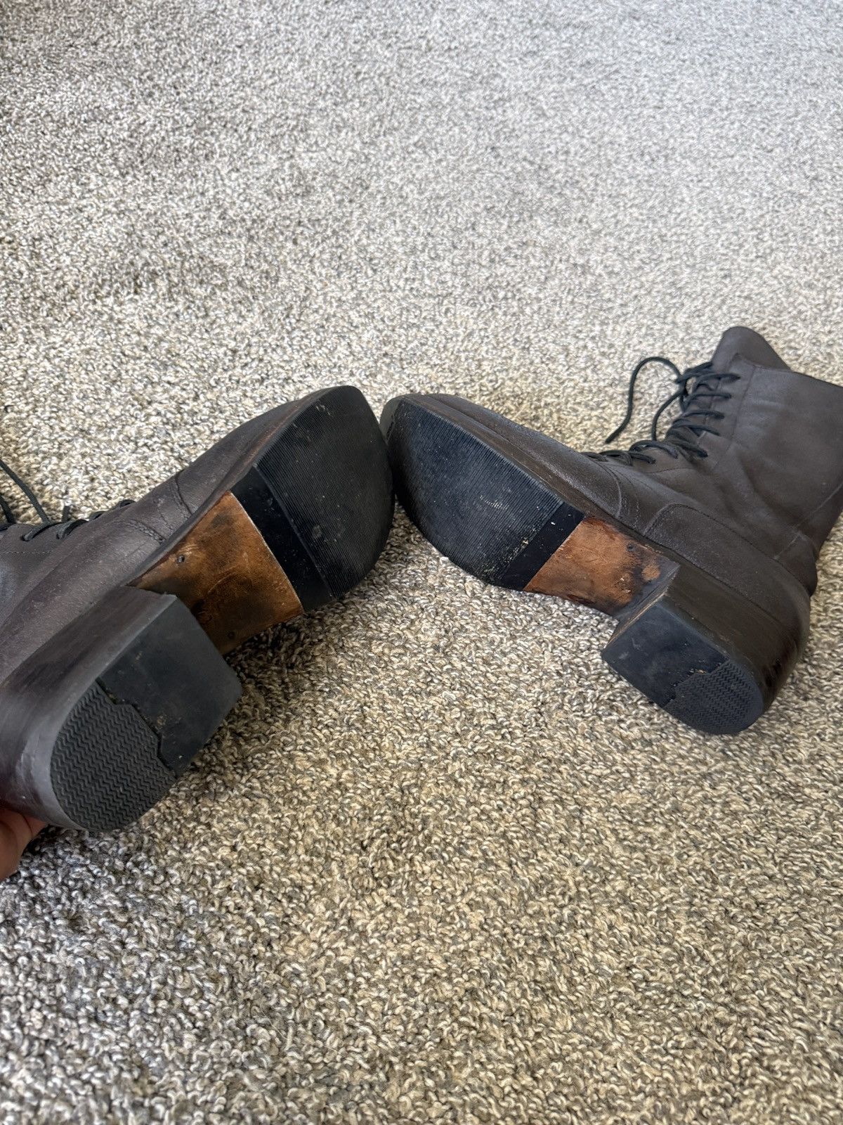 Julius JULIUS Lace-Up Combat Boots Black Leather Military Boots Size US 10 / EU 43 - 6 Thumbnail