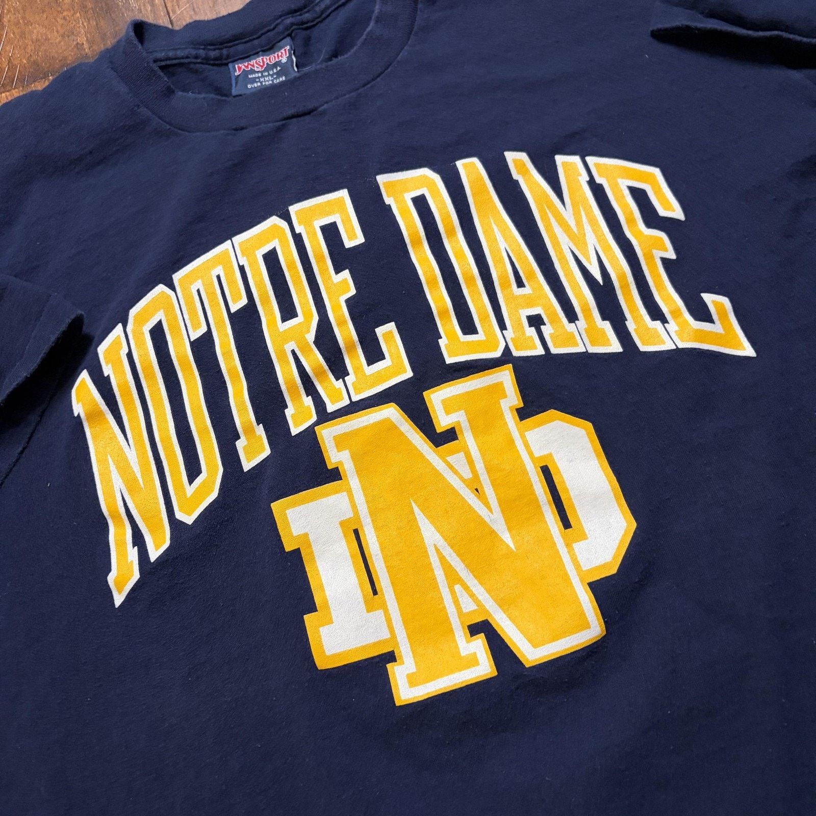 Jansport Vtg Notre Dame Fighting Irish Shirt Mens 2XL JanSport 90s Size US XXL / EU 58 / 5 - 4 Thumbnail