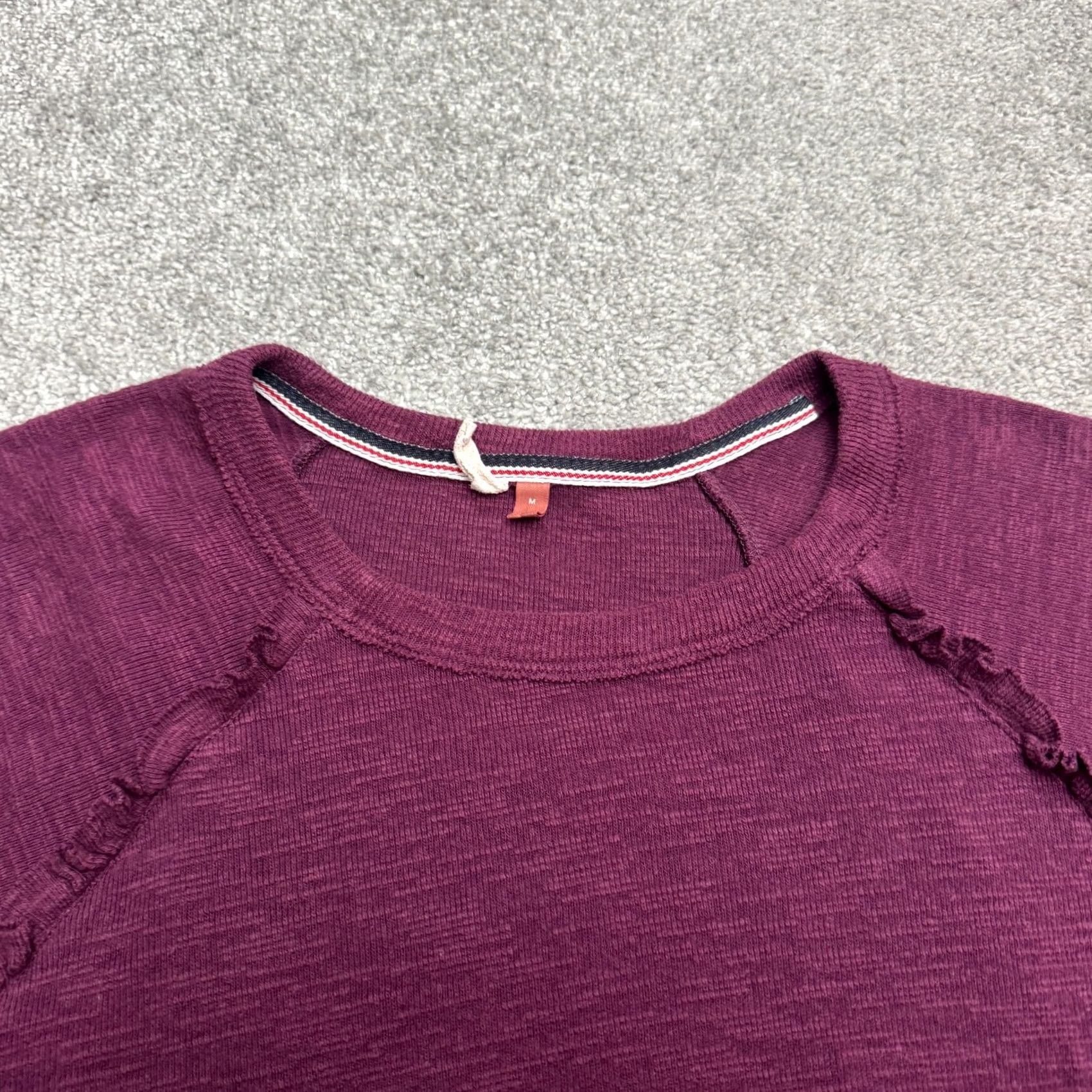 Anthropologie Anthropologie Pullover Knit Sweater Top Womens M Purple Crew Neck Raglan Sleeve Slub Knit All Seasons Relaxed Fit Vintage: No Size M / US 6-8 / IT 42-44 - 3 Thumbnail