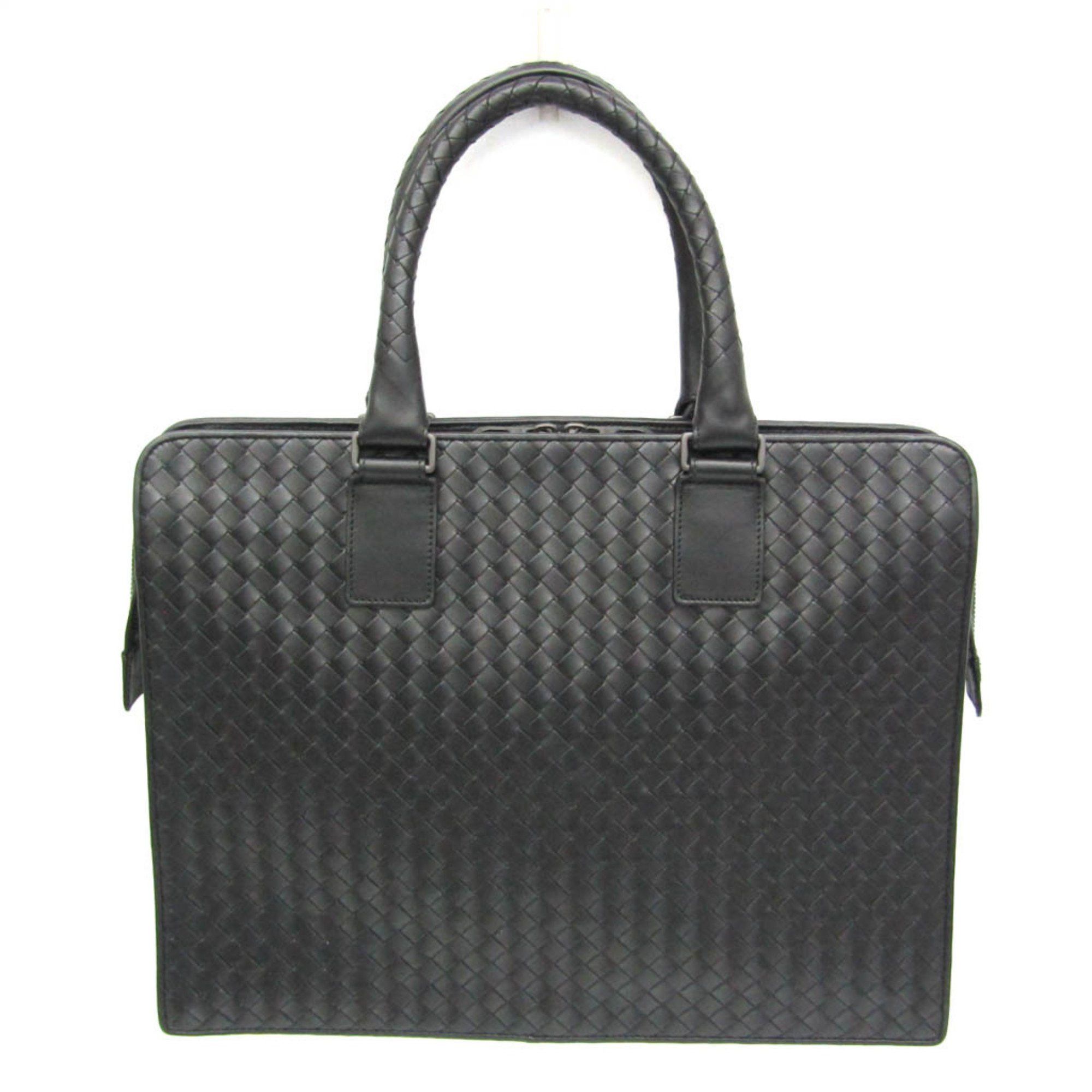 Bottega Veneta Bottega Veneta Intrecciato Men's Leather Document Case,Handbag Black Size ONE SIZE - 1 Thumbnail