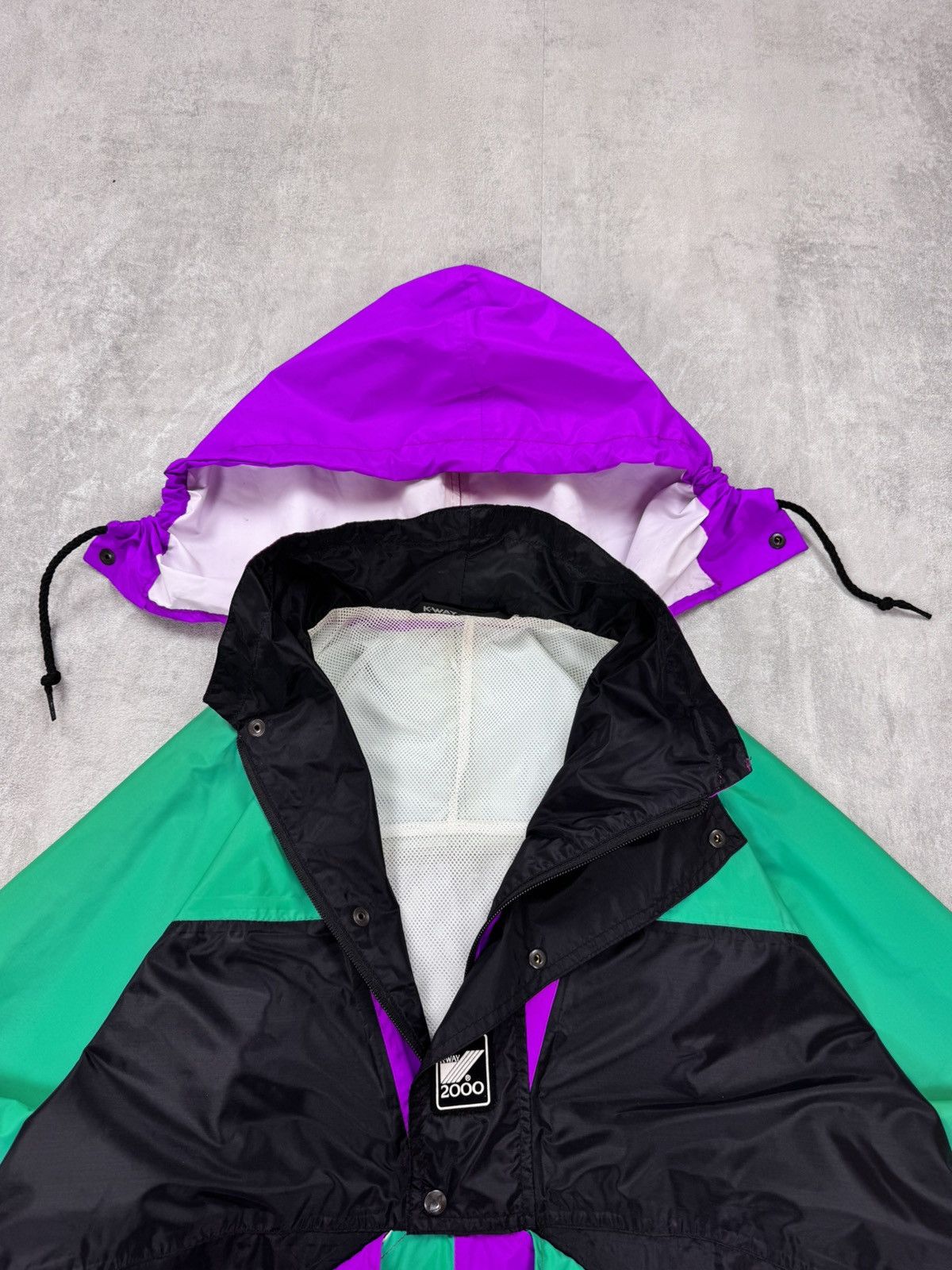 Other K WAY 2000 Jacket Vintage Multicolour Rain Anorak Half Zip Size US S / EU 44-46 / 1 - 4 Thumbnail
