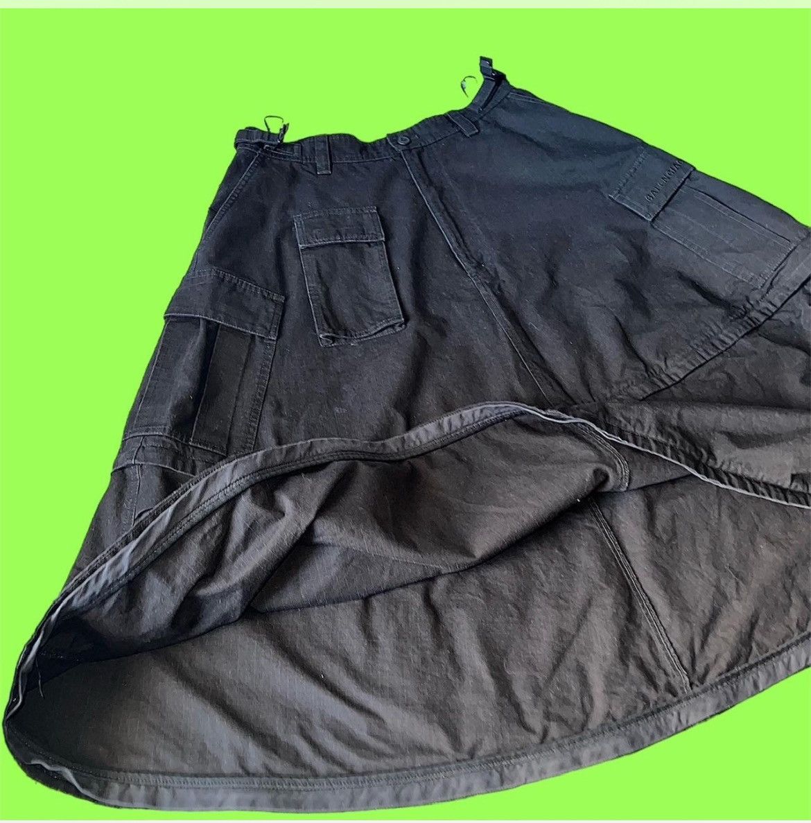 Balenciaga Balenciaga Ripstop Maxi Skirt Size 29" - 2 Thumbnail