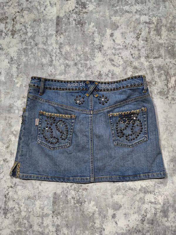 Hysteric Glamour × Japanese Brand × Vintage vintage chic studded western y2k denim miniskirt Size 30" / US 8 / IT 44 - 2 Thumbnail