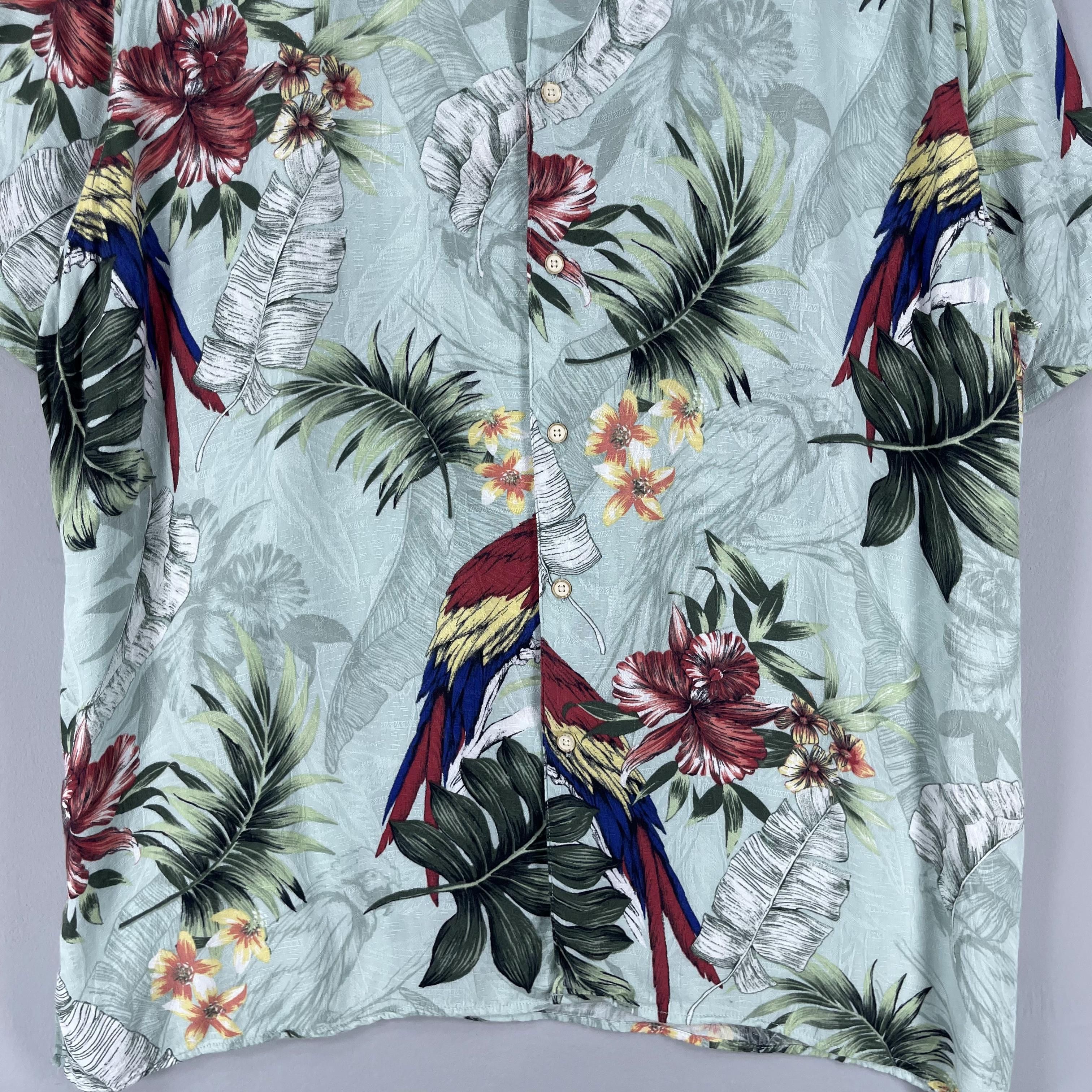 Vintage Vintage Hawaii Aloha Tropical Floral Parrot Motive Shirt Size US XXL / EU 58 / 5 - 3 Thumbnail