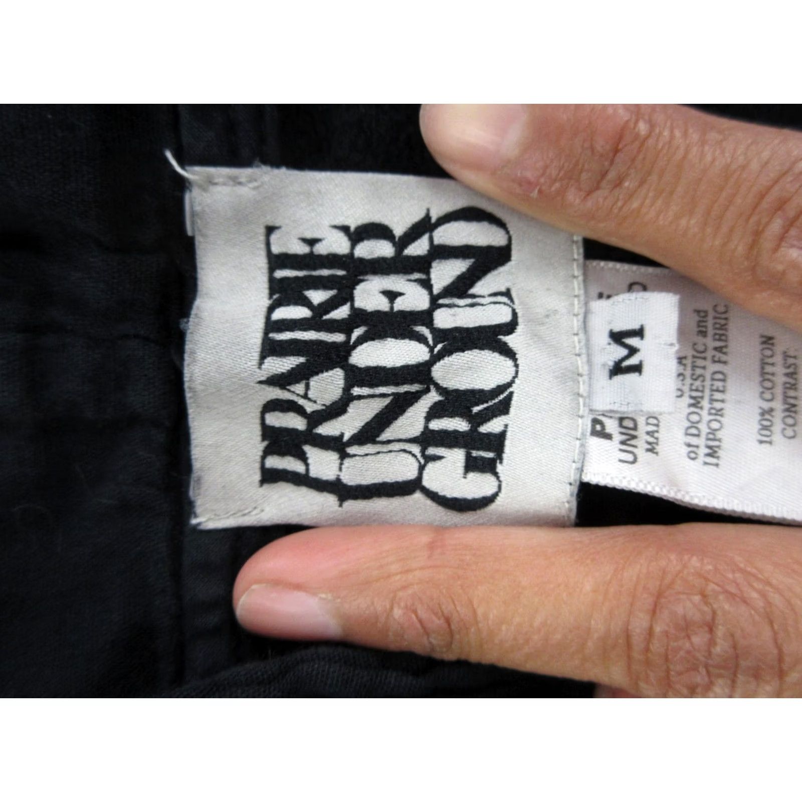 Vintage Prairie Underground Coatigan Womens Medium Black Organic Cotton Hooded Open Size M / US 6-8 / IT 42-44 - 5 Thumbnail