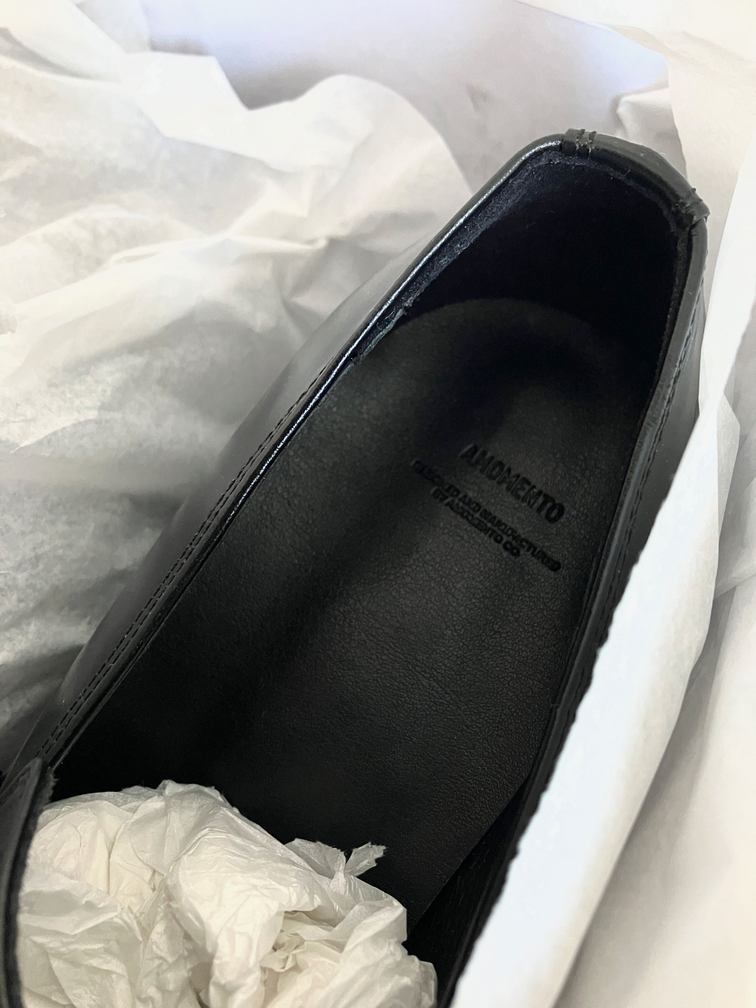 AMOMENTO Amomento Black Round Penny Loafers Unisex Size US 7 / EU 40 - 6 Thumbnail