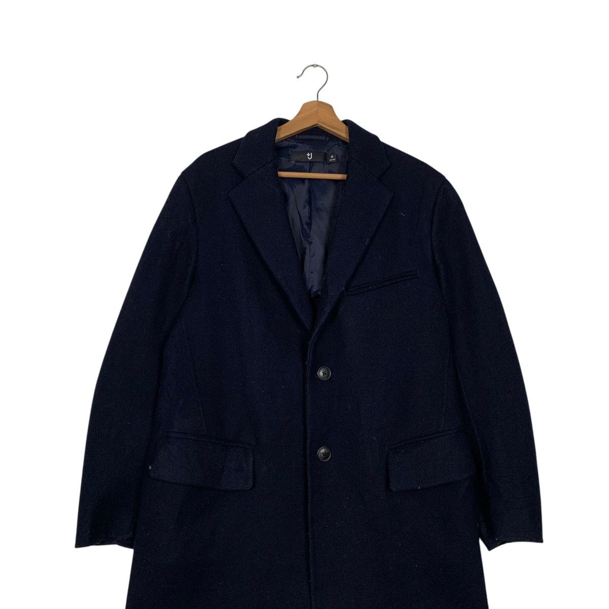 Jil Sander × Uniqlo +J Uniqlo X Jil Sander Navy Blue Wool Overcoat #2503-C113 Size US M / EU 48-50 / 2 - 3 Thumbnail