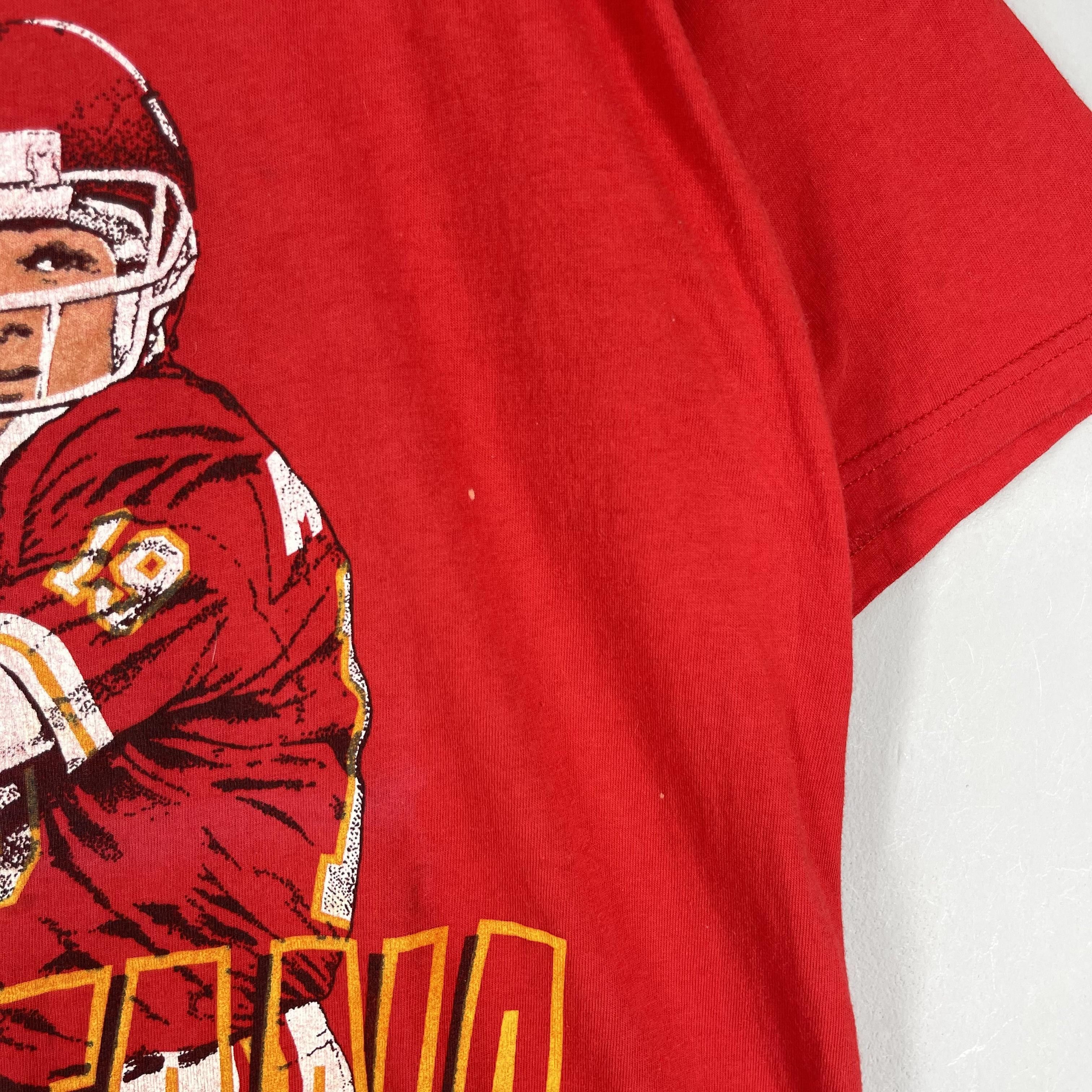 NFL Vintage 90s Kansas City CHIEFS Sun Faded Joe Montana Tshirt Size US M / EU 48-50 / 2 - 5 Thumbnail