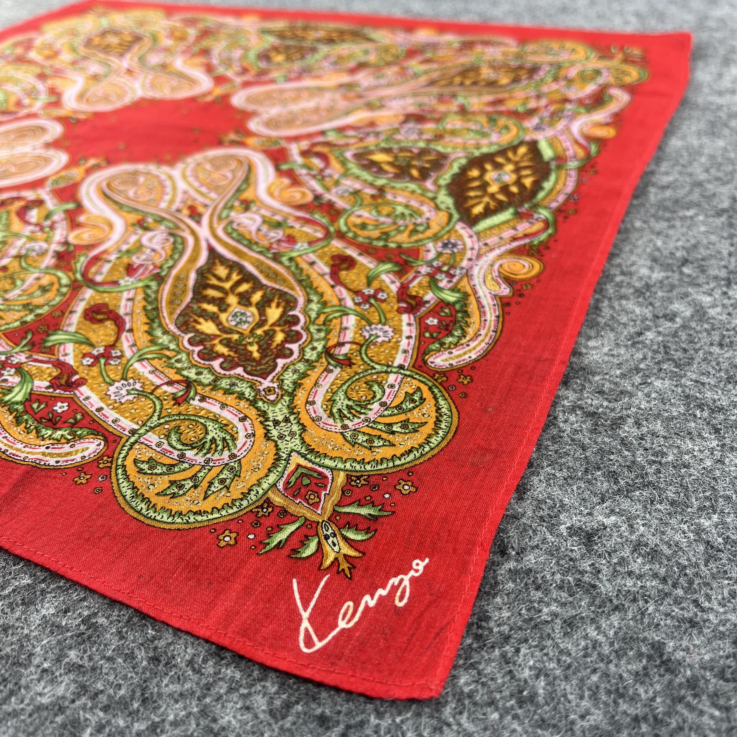 Kenzo × Vintage Kenzo Handkerchief / Bandana / Neckerchief B032 Size ONE SIZE - 4 Thumbnail