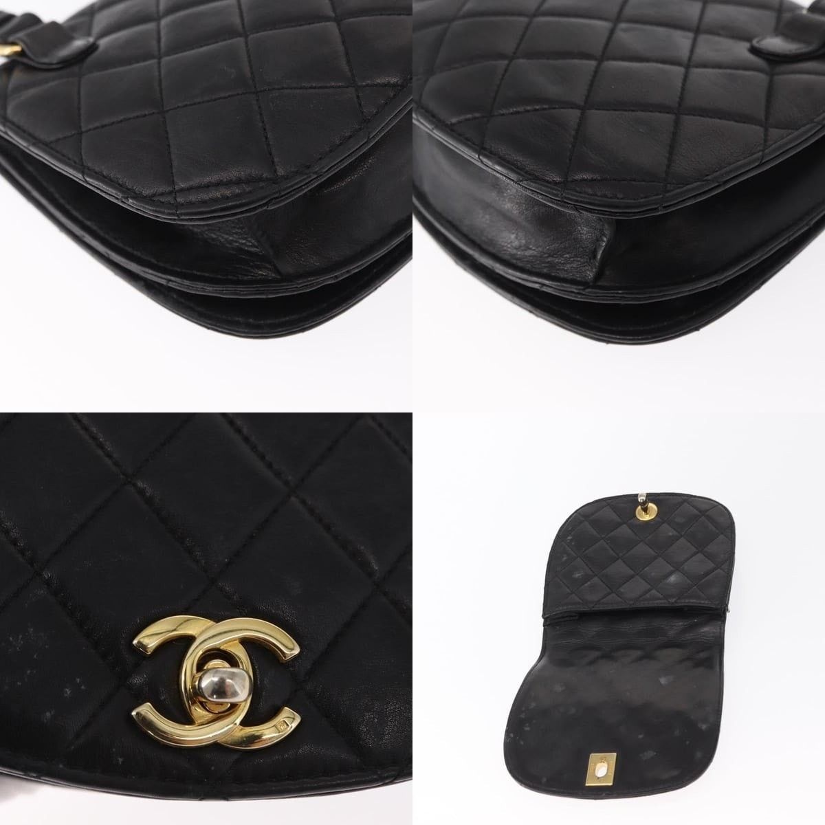 Chanel Chanel Pouch Lamb Skin Black Gold CC Size ONE SIZE - 5 Thumbnail