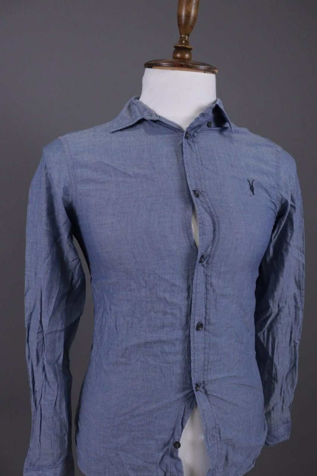 Allsaints AllSaints Blue Long Sleeve Button Down Shirt Size XS Size US XS / EU 42 / 0 - 6 Thumbnail