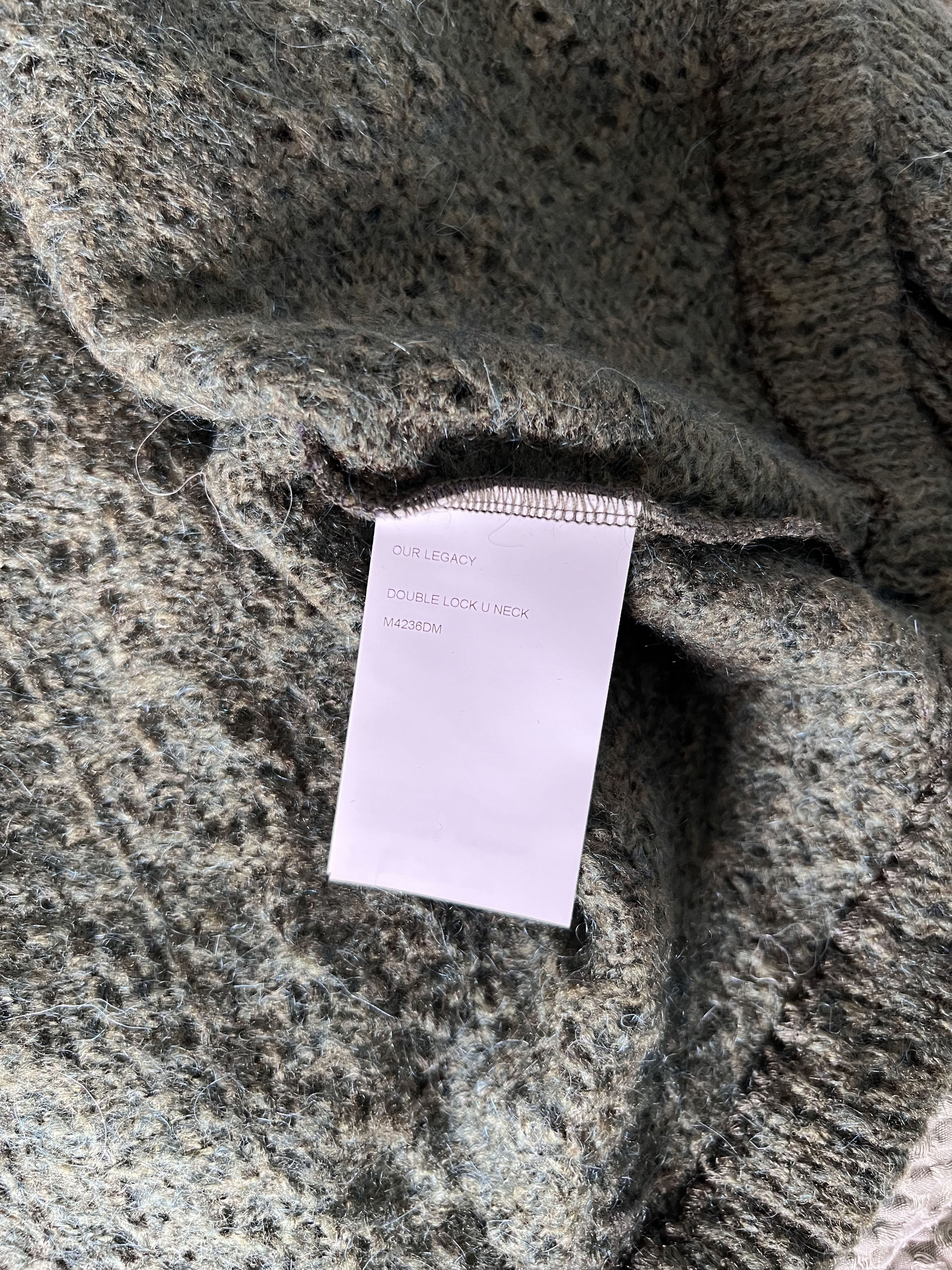 Our Legacy Our Legacy Double Lock U Neck Sweater in Green Crochet Size US L / EU 52-54 / 3 - 8 Thumbnail