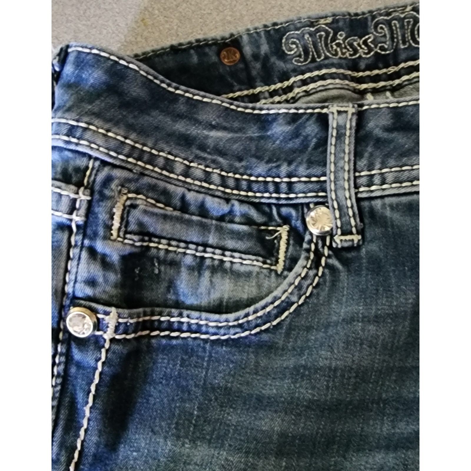 Miss Me Miss Me JP5109G rhinestones studs distressed Jeggins 25 EU Size 26" / US 2 / IT 38 - 4 Thumbnail