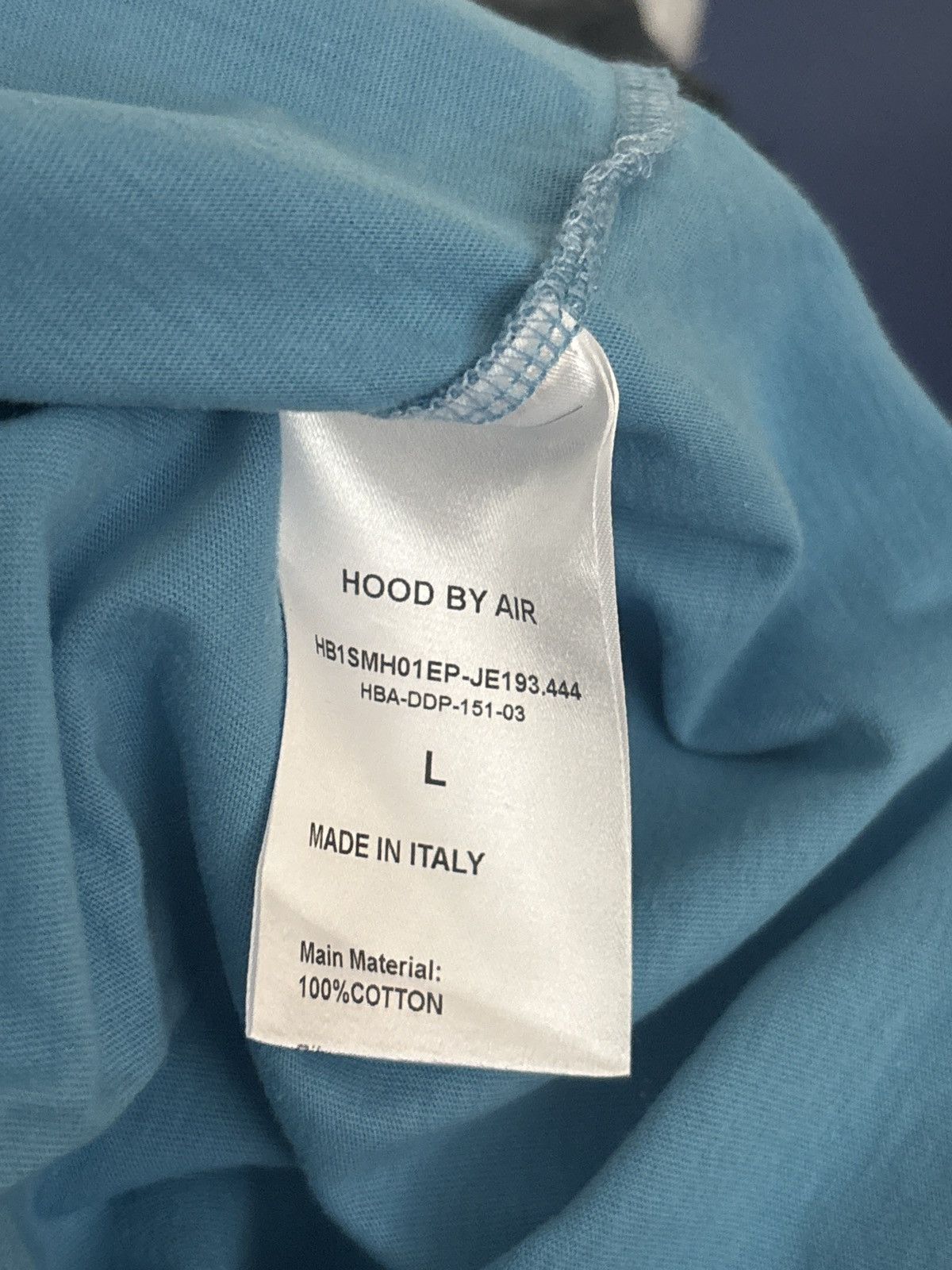 Hood By Air Hood by air hba blue t shirt large made in italy Size US L / EU 52-54 / 3 - 4 Thumbnail