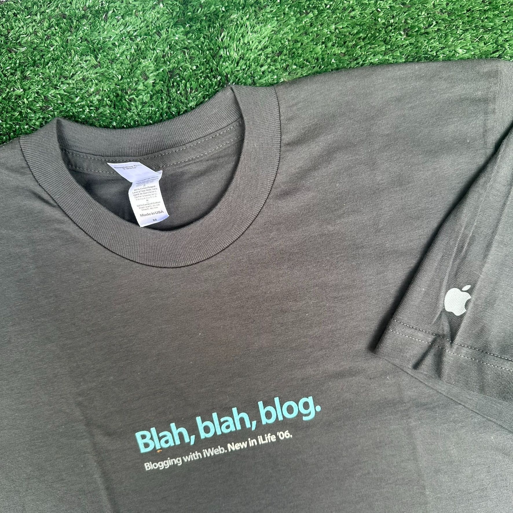 Apple Vintage Y2K Apple iWeb iLife Blogging T-Shirt 2006 Gray M Ma Size US M / EU 48-50 / 2 - 3 Thumbnail