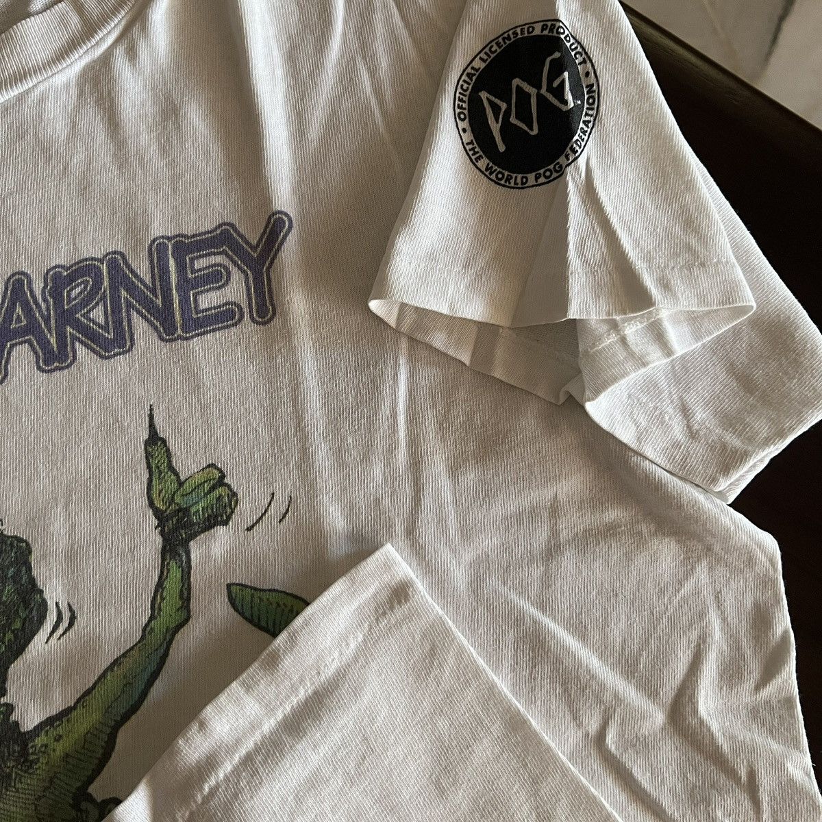 Vintage Vintage 90s T-Rex “ I loved Barney” parody. Size US M / EU 48-50 / 2 - 8 Thumbnail