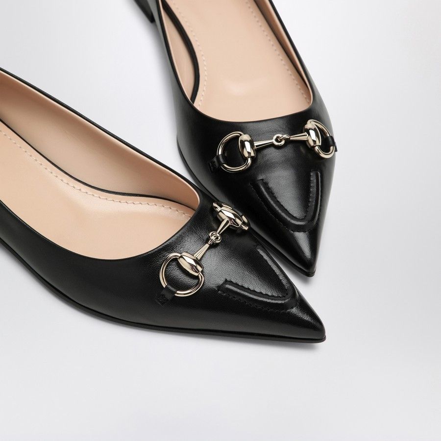 Gucci o1d2blof0824 Leather Ballerina With Horsebit in Black Size US 6 / IT 36 - 5 Thumbnail