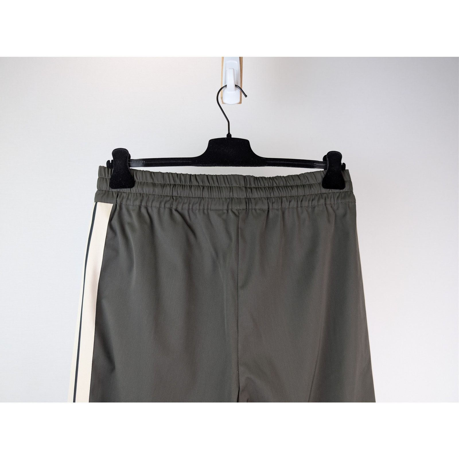 Palm Angels o1rshd1 Classic Logo Wool Track Pants in Military/Off-White Size US 32 / EU 48 - 12 Thumbnail