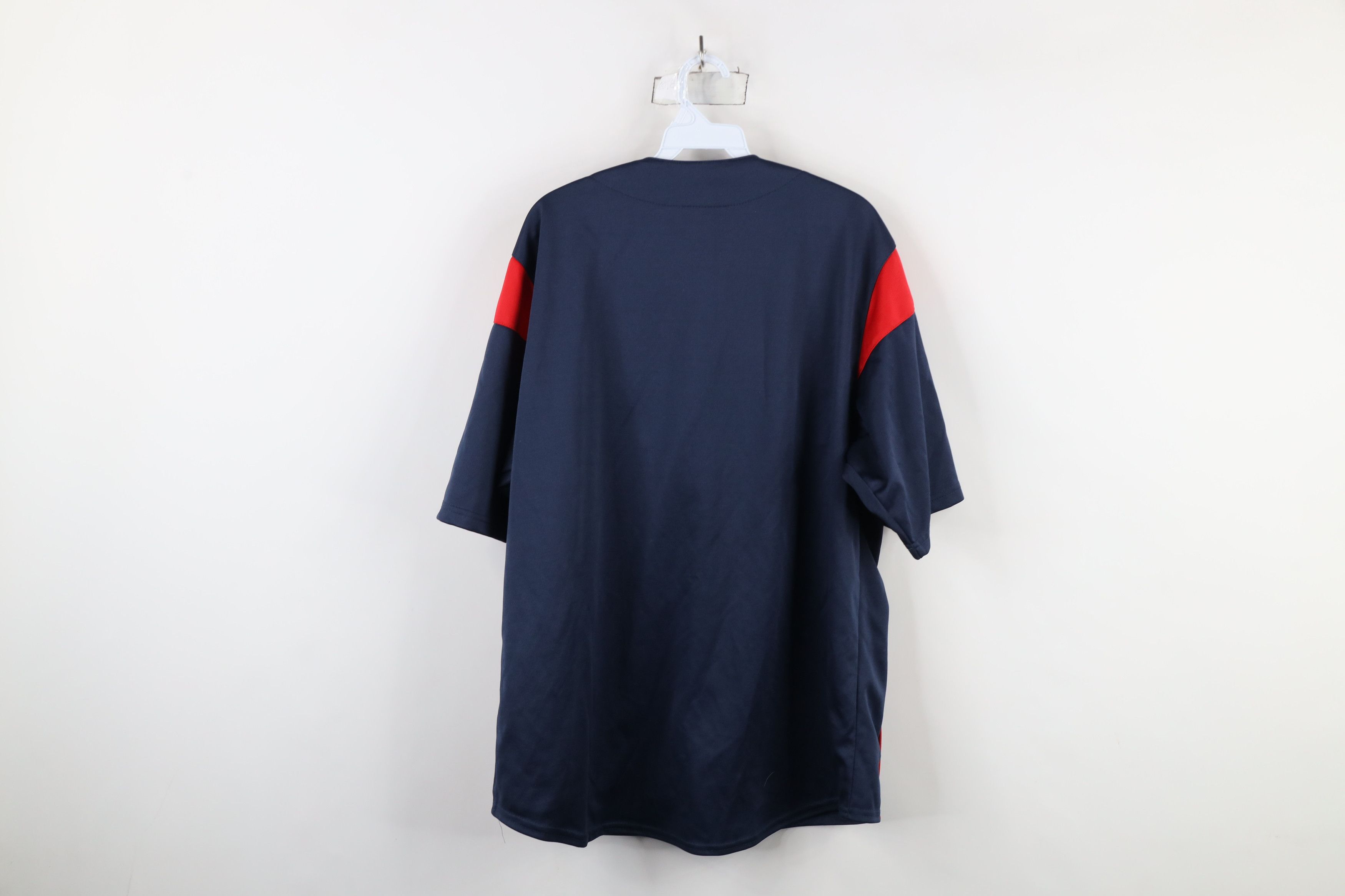 Vintage Vintage Y2K Cleveland Indians Baseball Jersey Navy Blue Red Size US XL / EU 56 / 4 - 12 Thumbnail