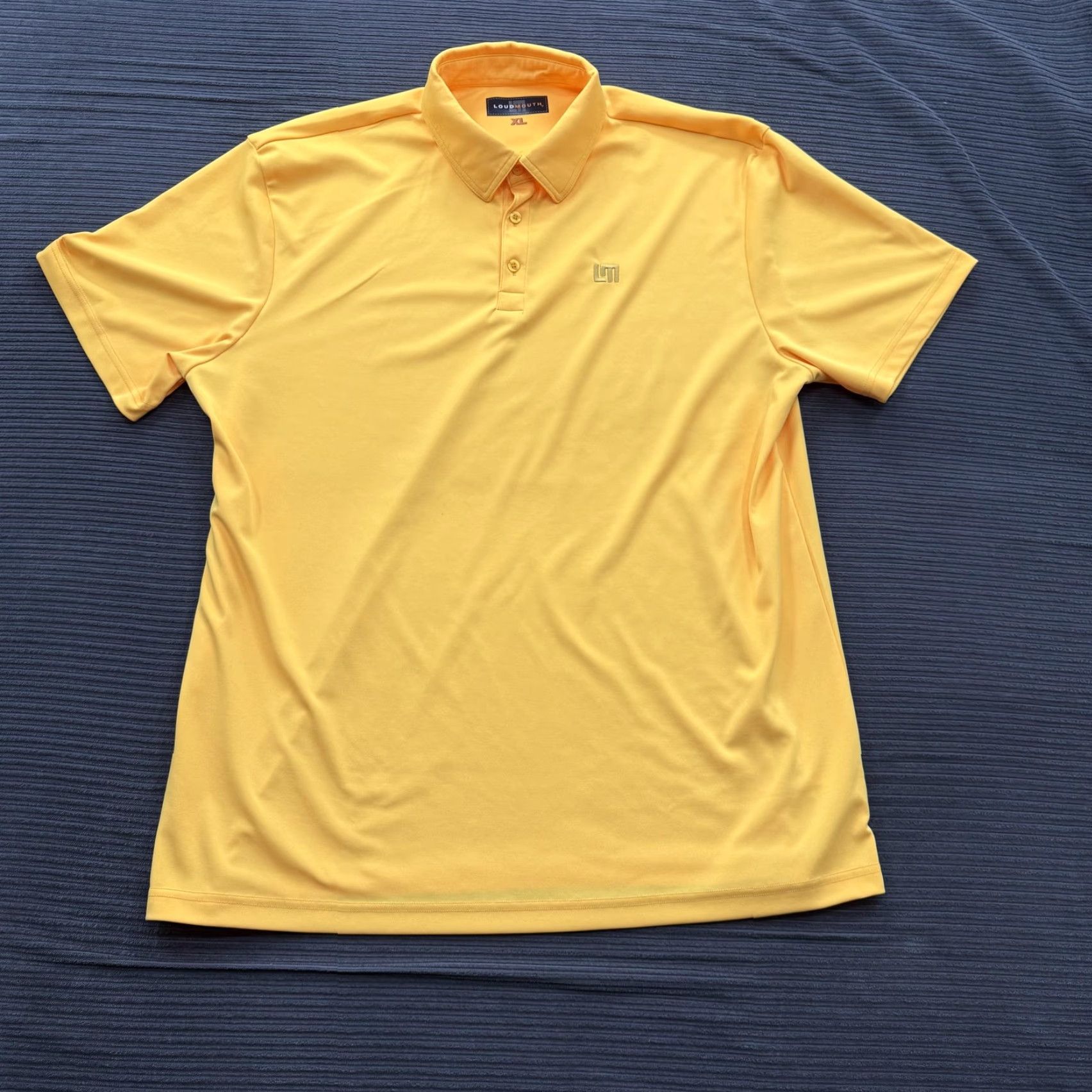 Vintage Loudmouth Polo Shirt Mens XL Yellow Golf Performance Lightweight 100% Polyester Size US XL / EU 56 / 4 - 2 Thumbnail