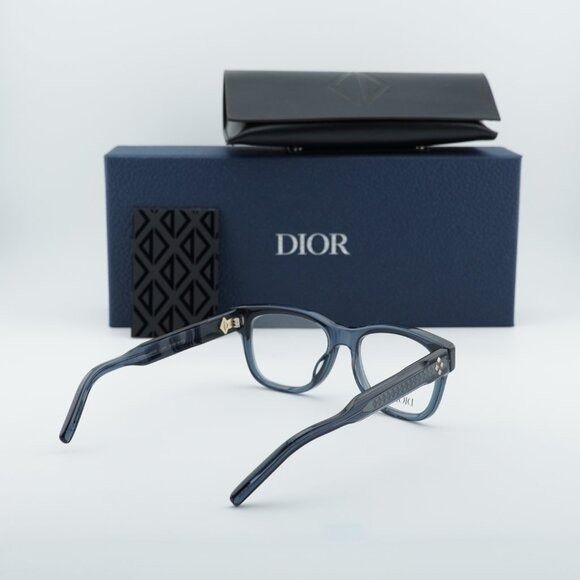 Dior Dior CD DIAMONDO S1I 3000 Eyeglasses Blue 54mm Square Frame Size ONE SIZE - 13 Thumbnail