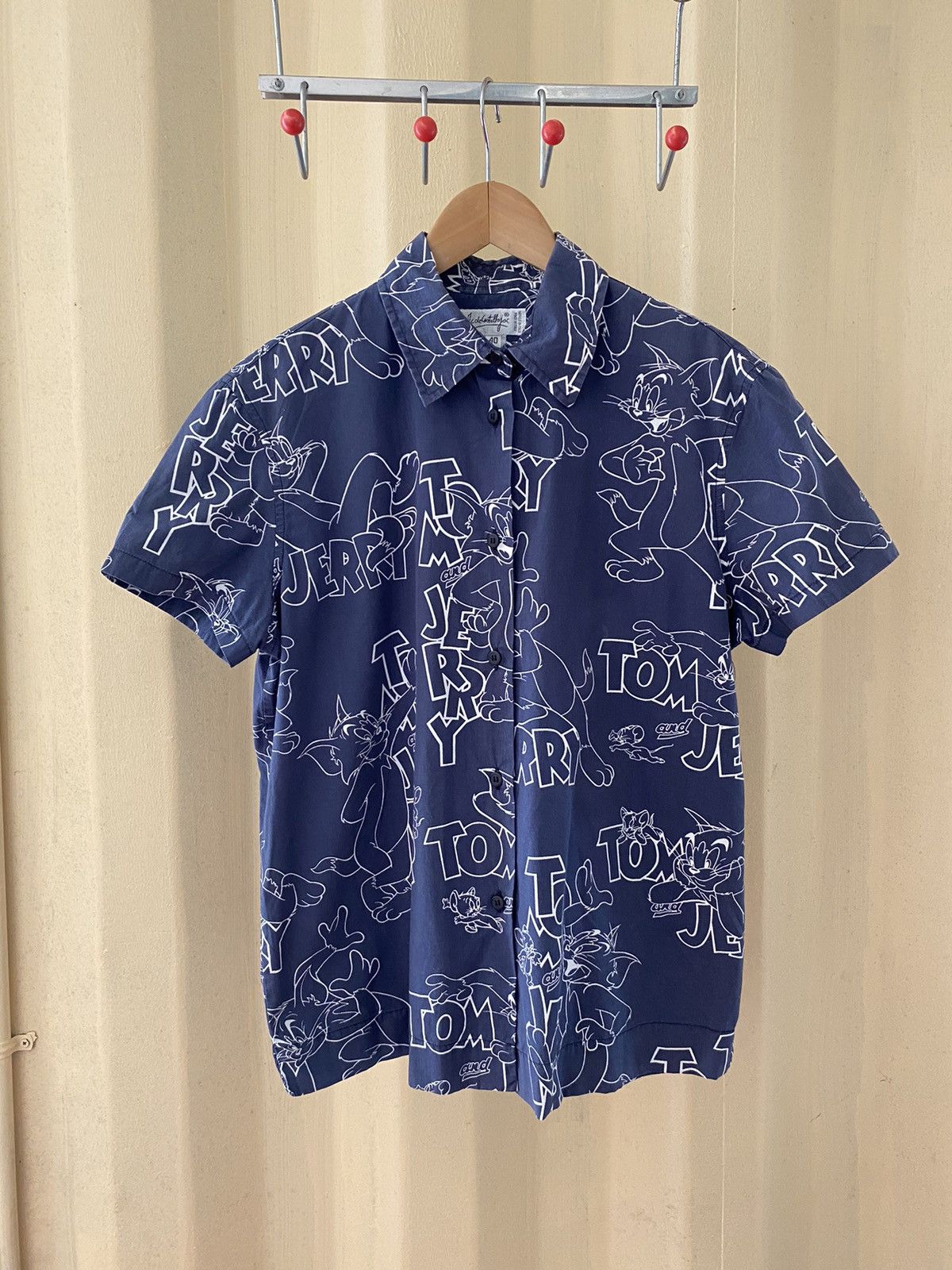image of Jean Charles De Castelbajac X Tom & Jerry Shirt in Blue, Women's (Size Medium)