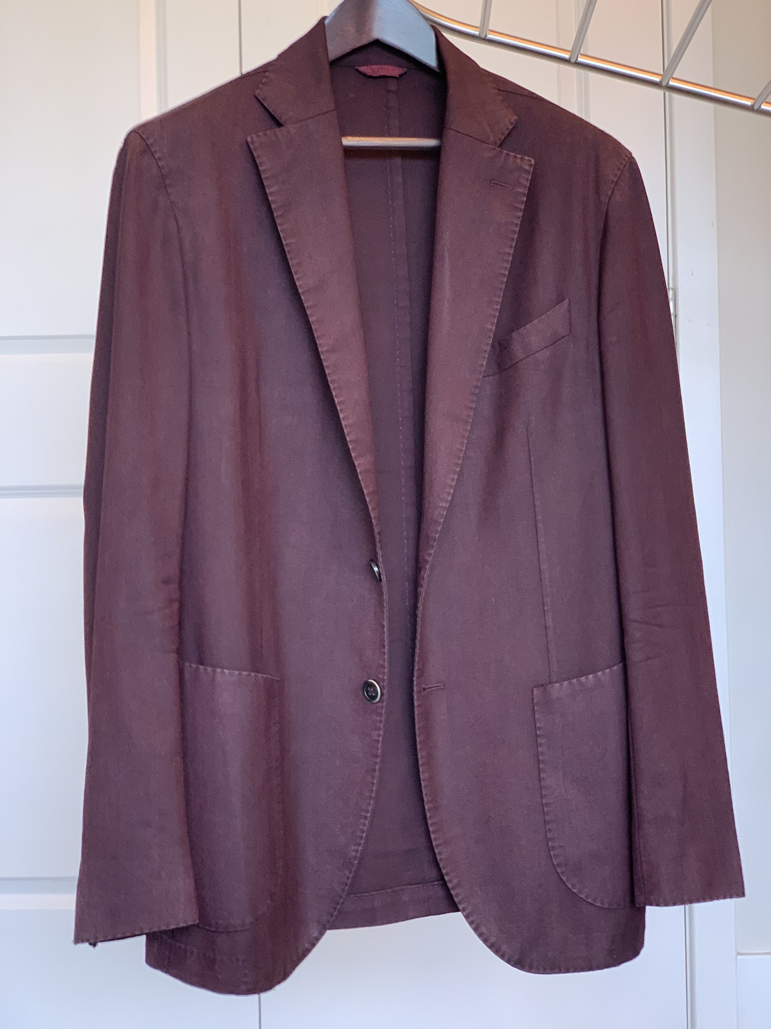 Neiman Marcus Neiman Marcus Burgundy Italian Blazer Size 40R - 2 Thumbnail