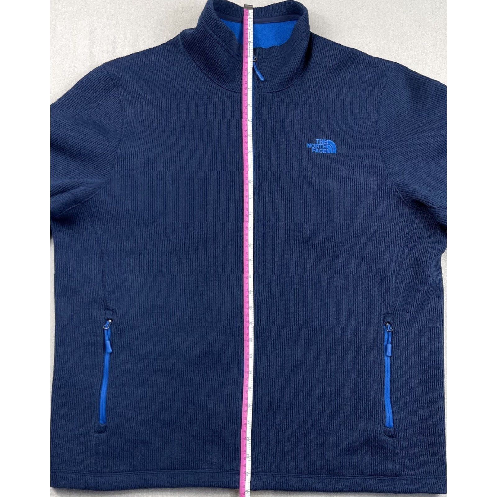 The North Face The North Face Mens XL Jacket Fleece Lined Full Zip Ski Heavy Knit Sweater Nice Blue Size US XL / EU 56 / 4 - 8 Thumbnail