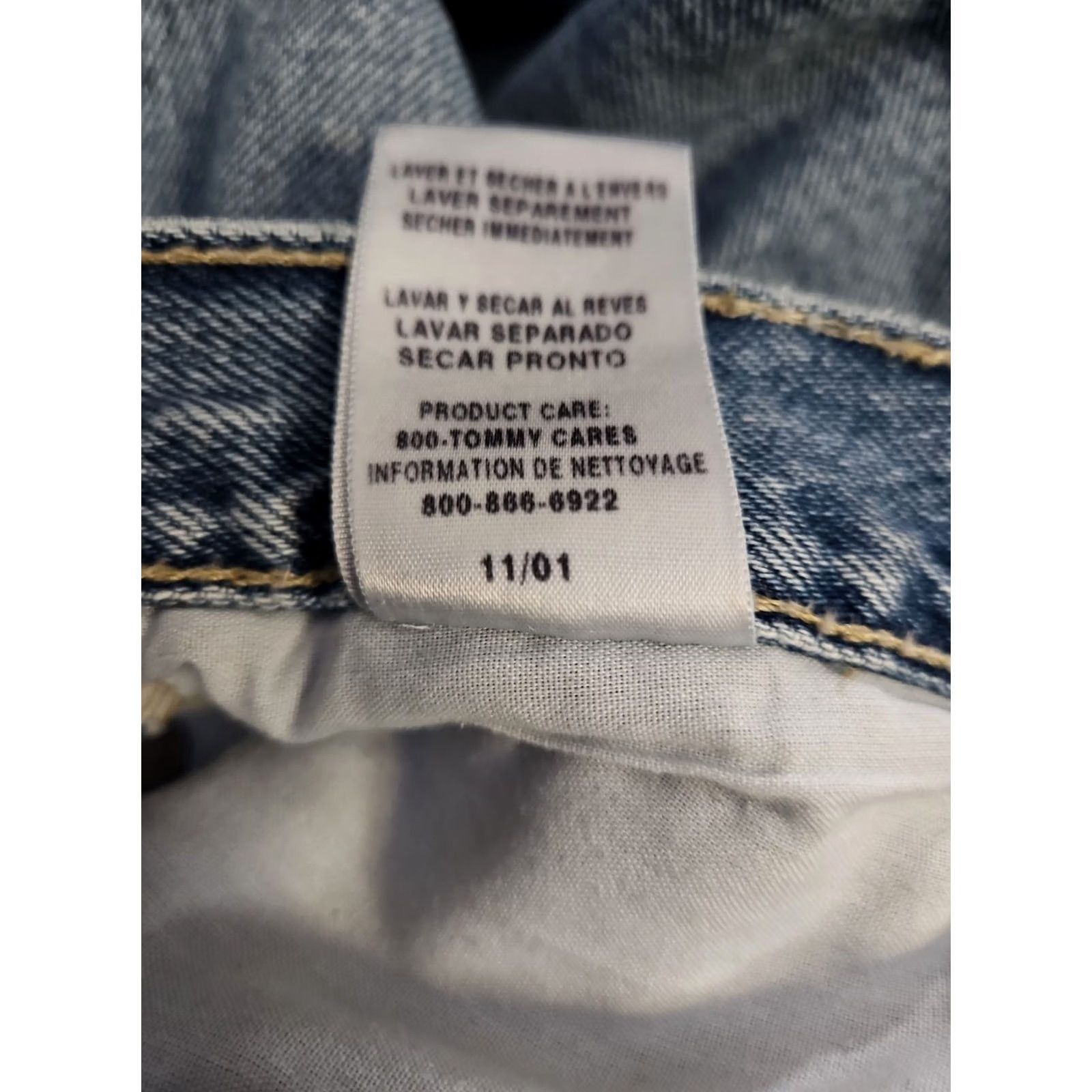 Tommy Hilfiger VINTAGE Tommy Hilfiger Jeans Women 10 Stone Wash 5-Pocket Denim Regular Straight Stone Beig e Logo Embroidered Zipper Button 100% Cotton Mexico"} Size 32" / US 10 / IT 46 - 4 Thumbnail