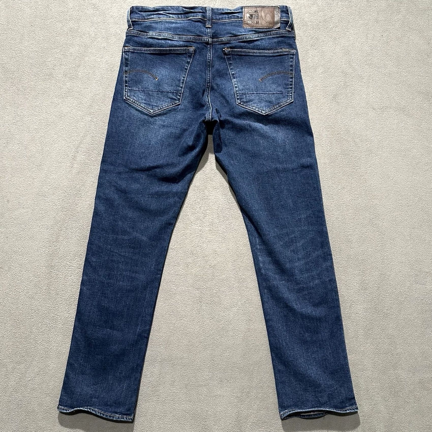 G-Star VINTAGE G-Star Raw Jeans Mens 31x32 Blue Denim Button Fly Designer 3301 Straight Size US 31 - 2 Thumbnail