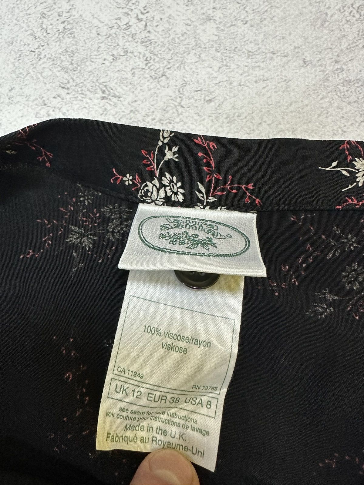 Laura Ashley × Vintage Maxi Skirt Laura Ashley made in U.K. Viscose Size 30" / US 8 / IT 44 - 11 Thumbnail