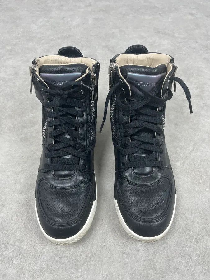 Dolce & Gabbana 2000s Dolce & Gabbana High Leather Zip Sneakers Size US 8 / EU 41 - 2 Thumbnail