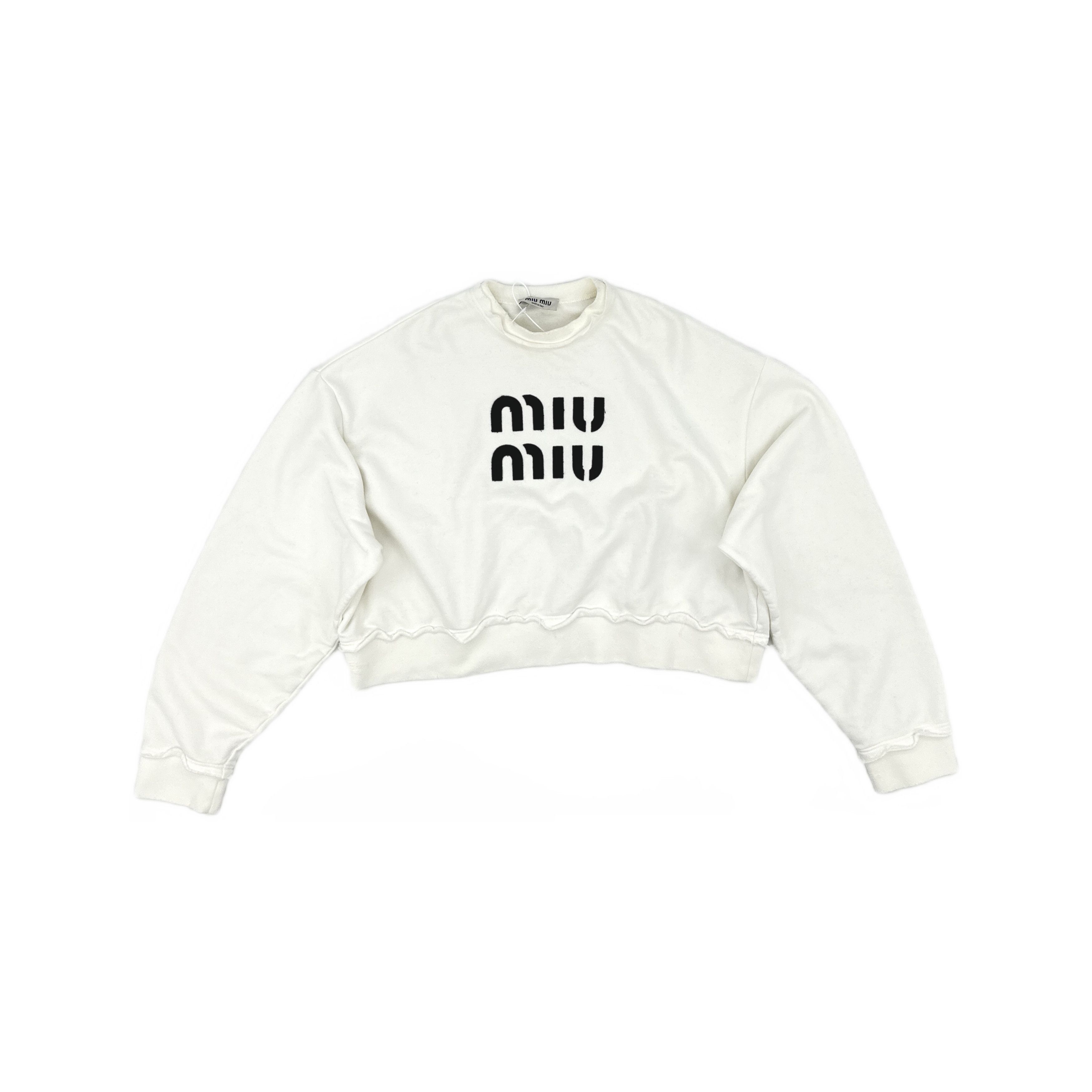 Miu Miu Miu Miu Embroidered Logo Sweatshirt Size M Size M / US 6-8 / IT 42-44 - 1 Thumbnail