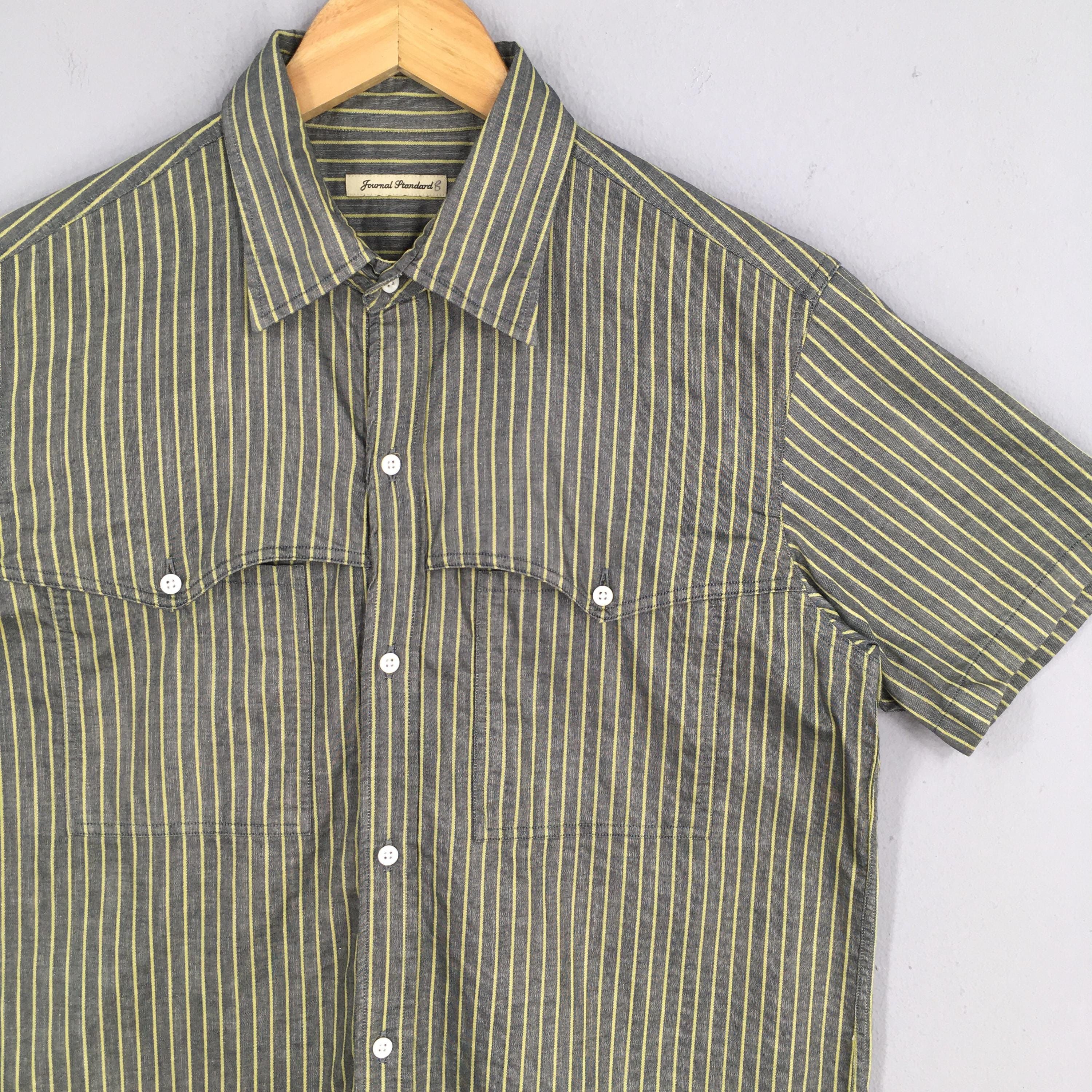 Journal Standard Vintage Journal Standard Stripes Work Shirt Medium Size US M / EU 48-50 / 2 - 2 Thumbnail