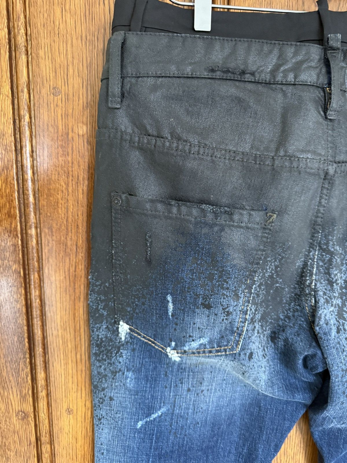 Dsquared2 SS16 Dsquared2 denim suit pant jeans distressed waxed paint Size US 34 / EU 50 - 19 Thumbnail
