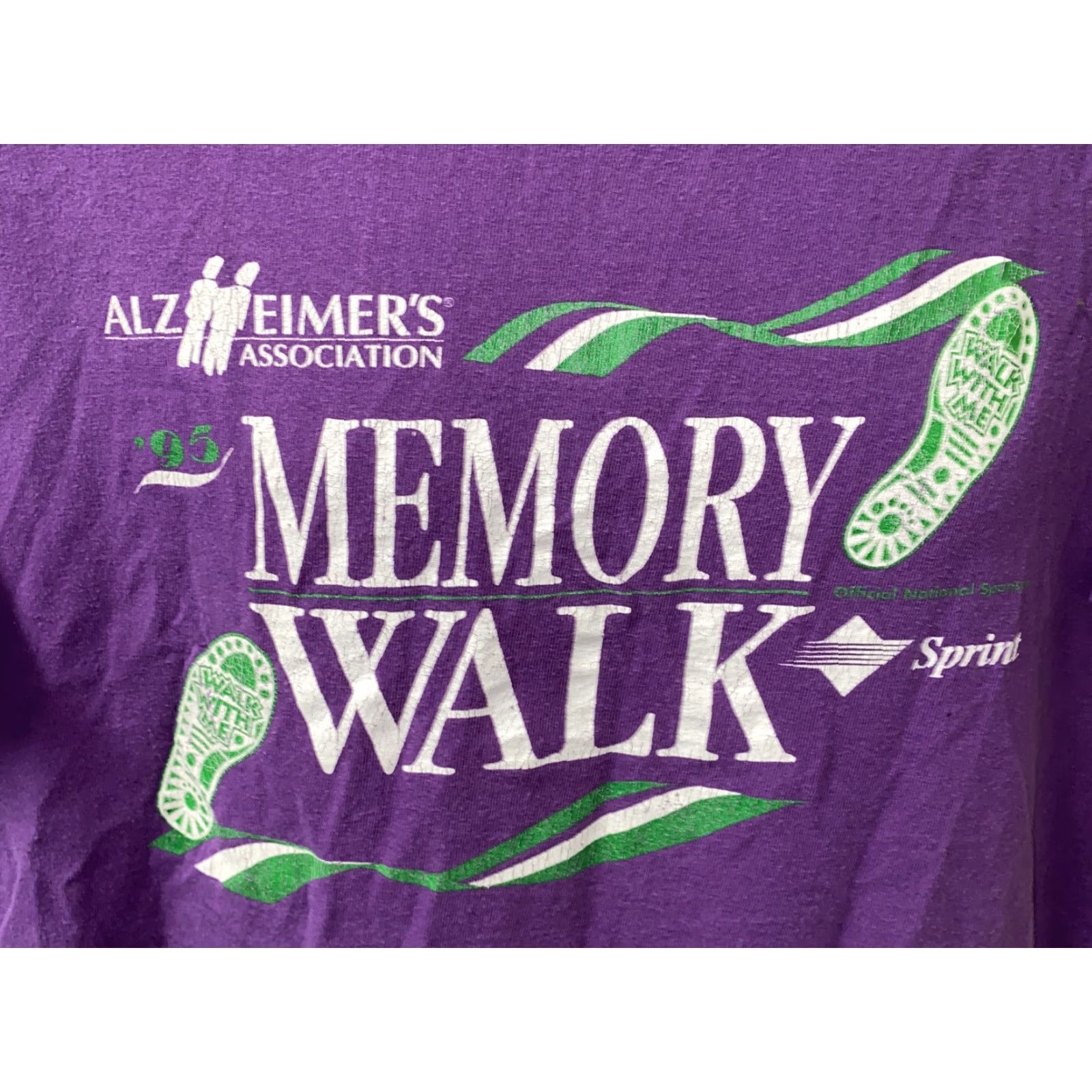 Delta VINTAGE Delta Mens Purple Short Sleeve Memory Walk T-Shirt XL Size US XL / EU 56 / 4 - 2 Thumbnail