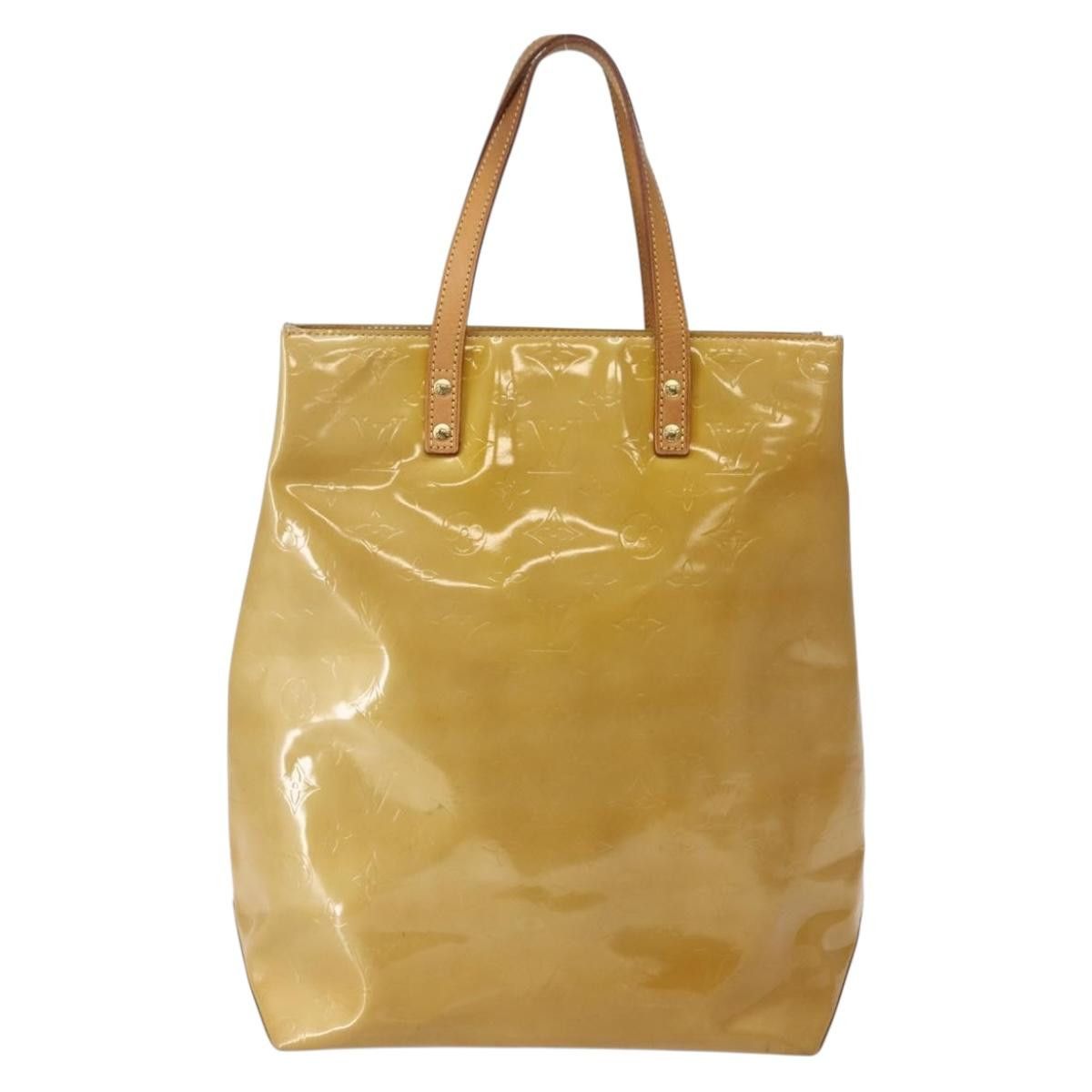 Louis Vuitton LOUIS VUITTON Monogram Vernis Reade MM Hand Bag Beige M91141 Size ONE SIZE - 3 Thumbnail