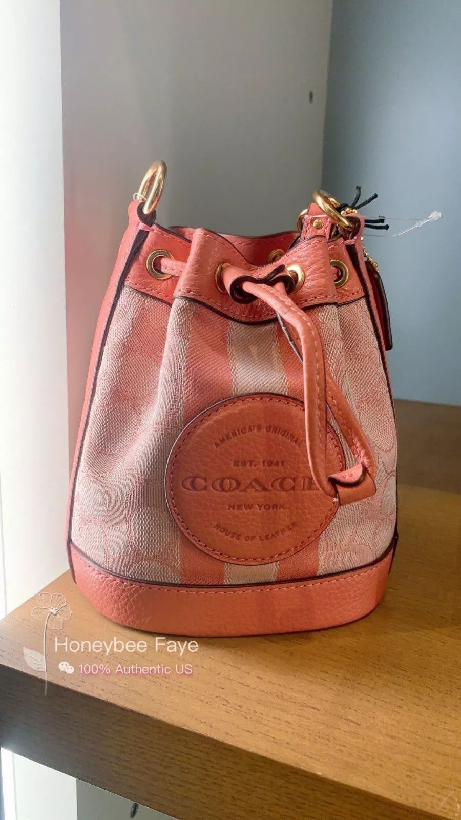 Coach Mini Dempsey Bucket Bag In Signature Jacquard C8322 Size ONE SIZE - 3 Thumbnail