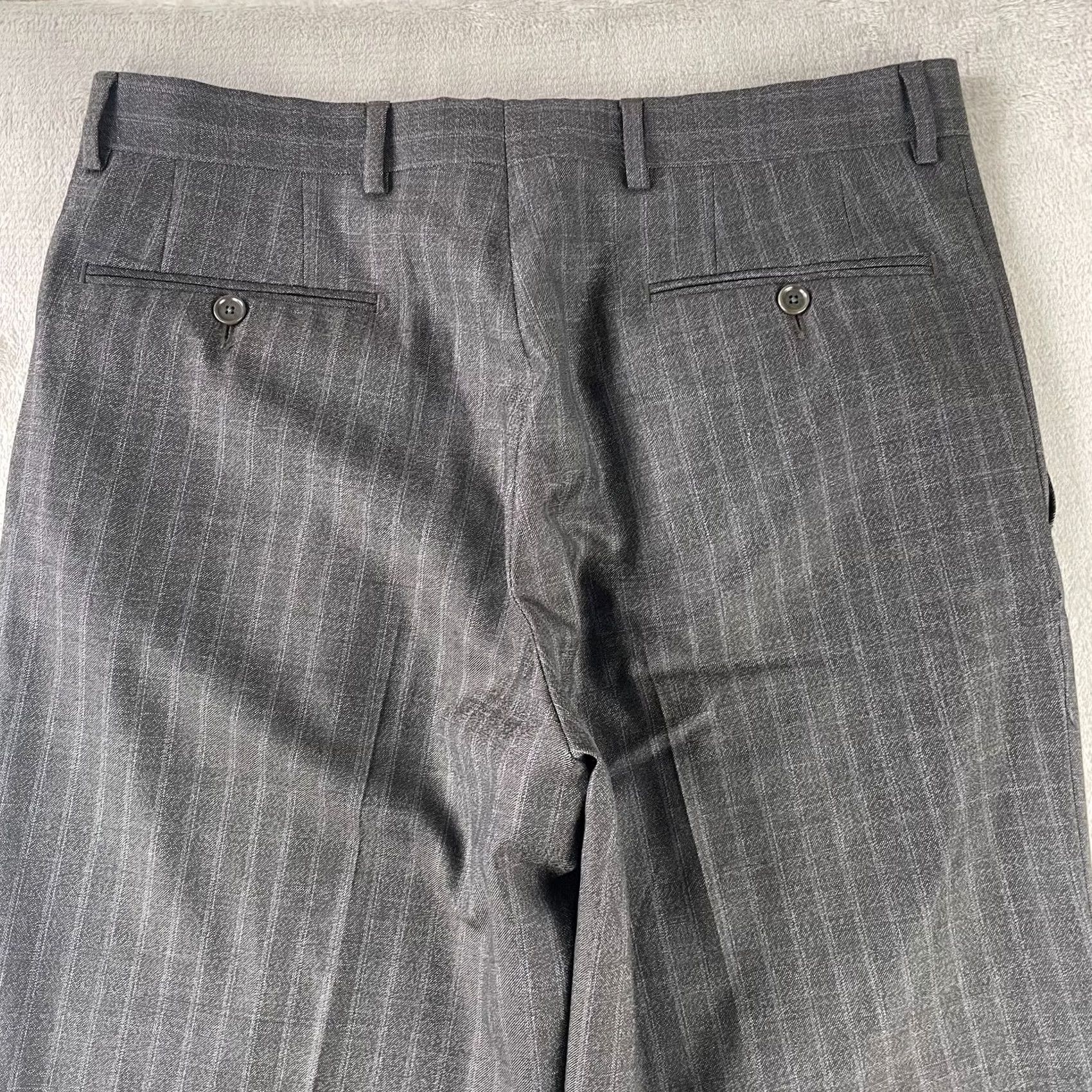 Etro ETRO Milano Pants Men 50 Grey Check Wool Trousers Made in Italy 32x29 Slim Straight Dress Pants Mens Size US 32 / EU 48 - 7 Thumbnail
