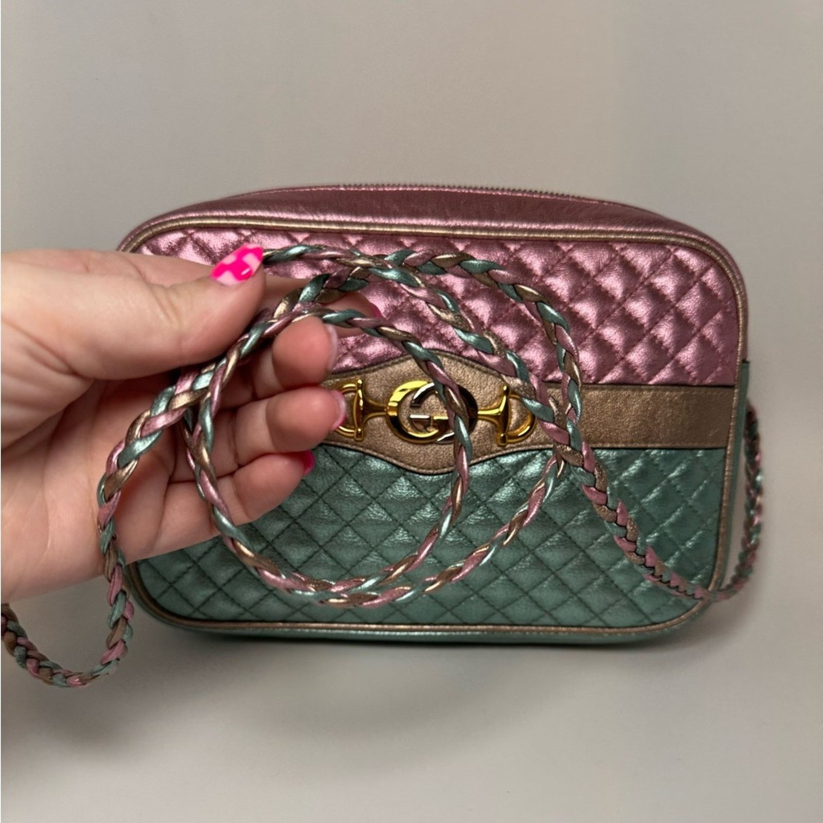 Gucci Gucci Trapuntata Bag Pink & Blue Limited Edition Crossbody Size ONE SIZE - 9 Thumbnail