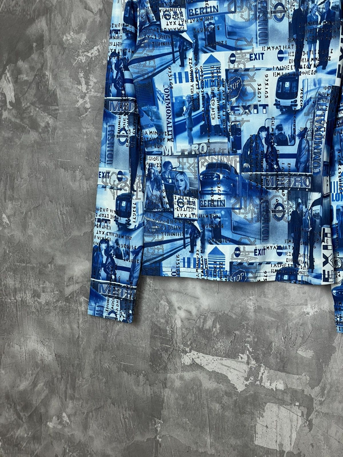 Affliction × Vintage Y2K abstract rhinestone overprint mesh top japan jpg style Size L / US 10 / IT 46 - 5 Thumbnail