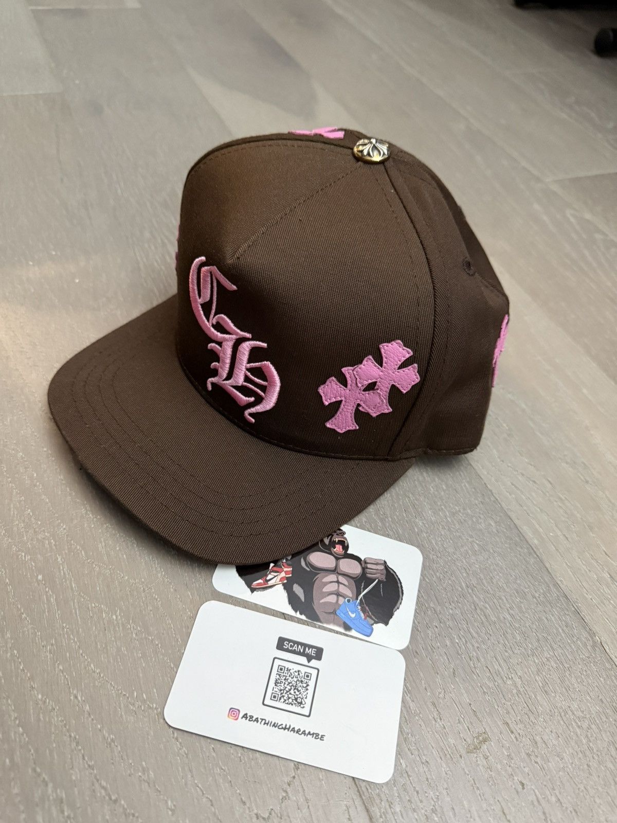 Chrome Hearts Chrome Hearts Cross Patch Hat Brown Pink Size ONE SIZE - 3 Thumbnail