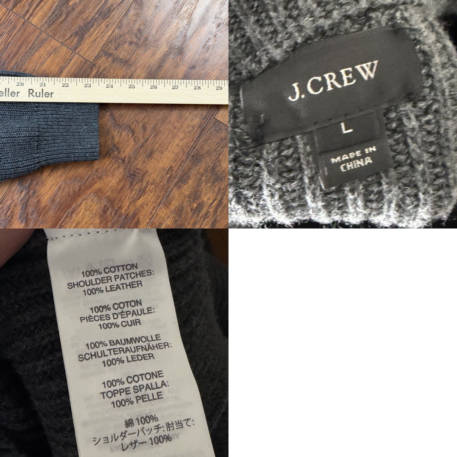 J.Crew J.CREW Sweater Men L Gray Knit Cotton Pullover Crew Neck Long Sleeve 100% Cotton Patch Logo Preppy Casual Shirt Size US L / EU 52-54 / 3 - 8 Thumbnail