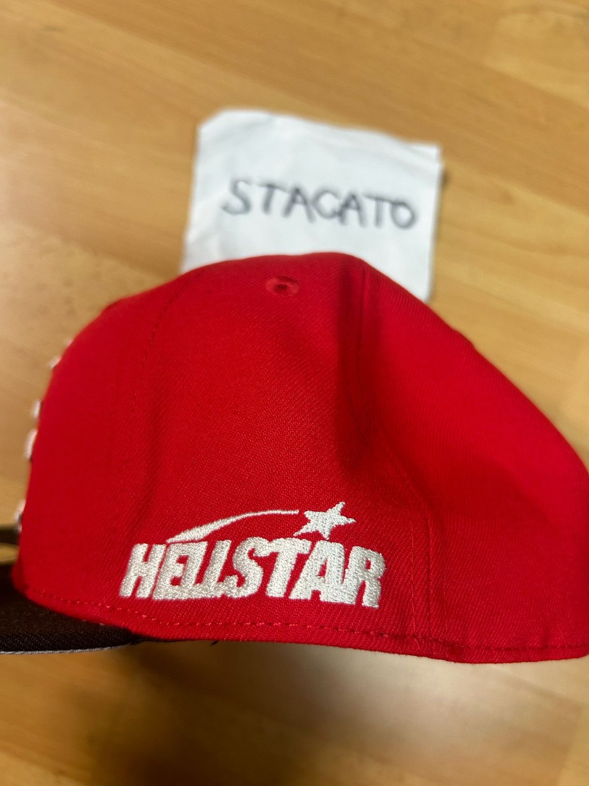 HELLSTAR Hellstar Fitted Hat Black/Red size 7 1/2” Size ONE SIZE - 3 Thumbnail