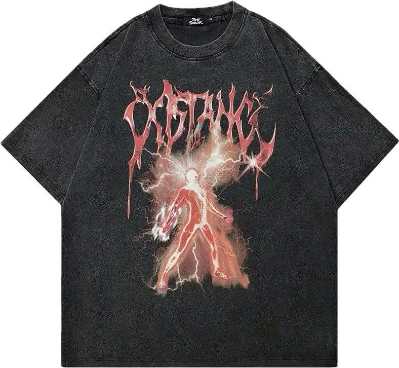 Japanese Brand Graphic Lightning Power T Shirt Size US L / EU 52-54 / 3 - 1 Thumbnail