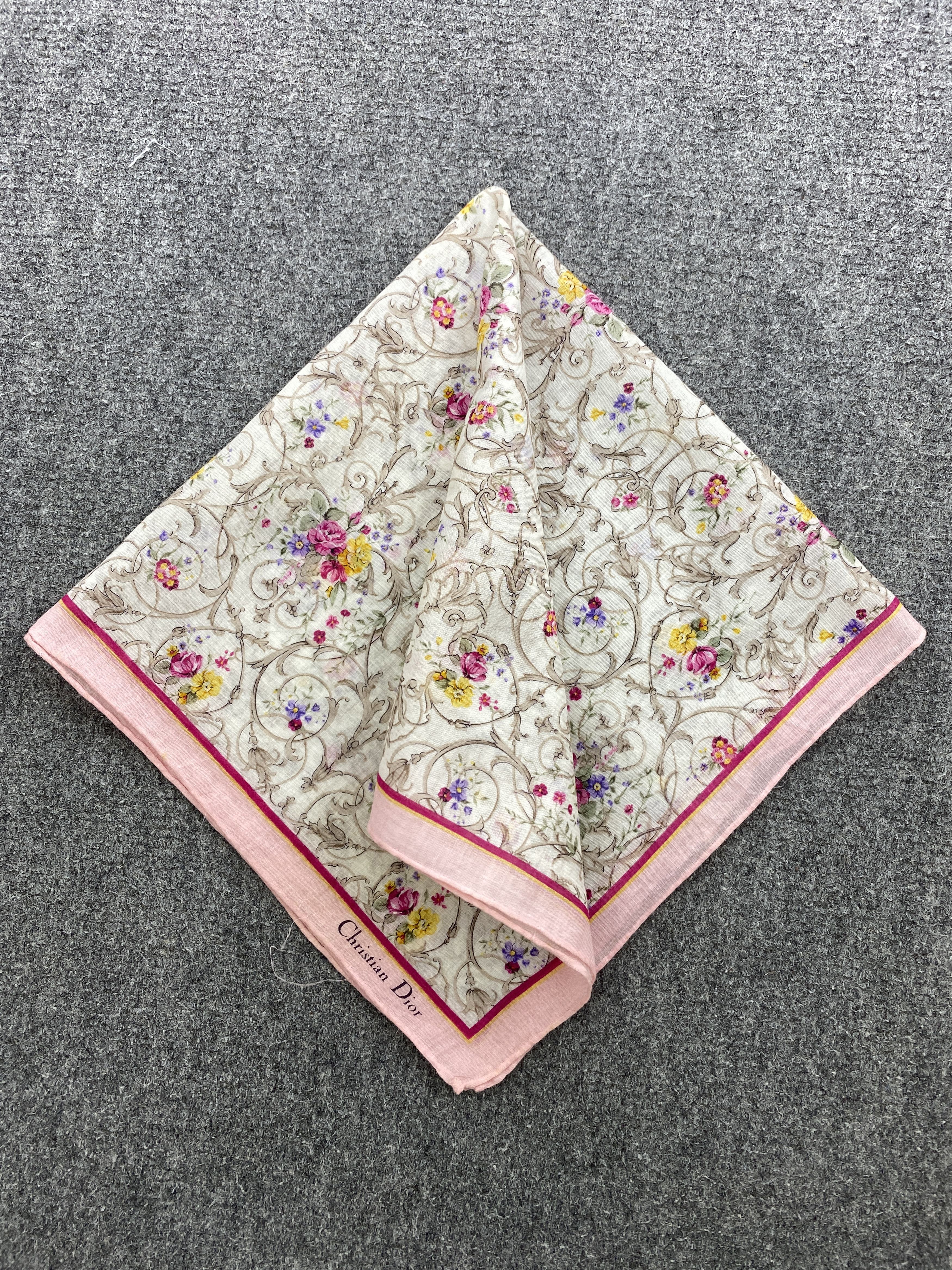 Christian Dior Monsieur Christian Dior Bandana / Handkerchief / Neckerchief HKC0790 Size ONE SIZE - 4 Thumbnail