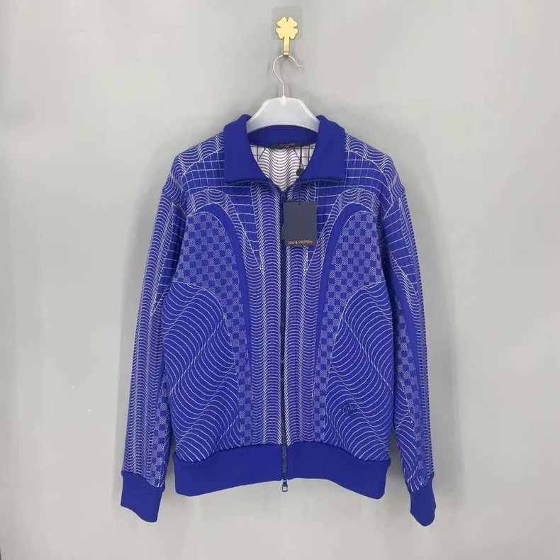 Louis Vuitton Louis Vuitton Striped Zip Collar Jacket-yf Size US L / EU 52-54 / 3 - 1 Thumbnail